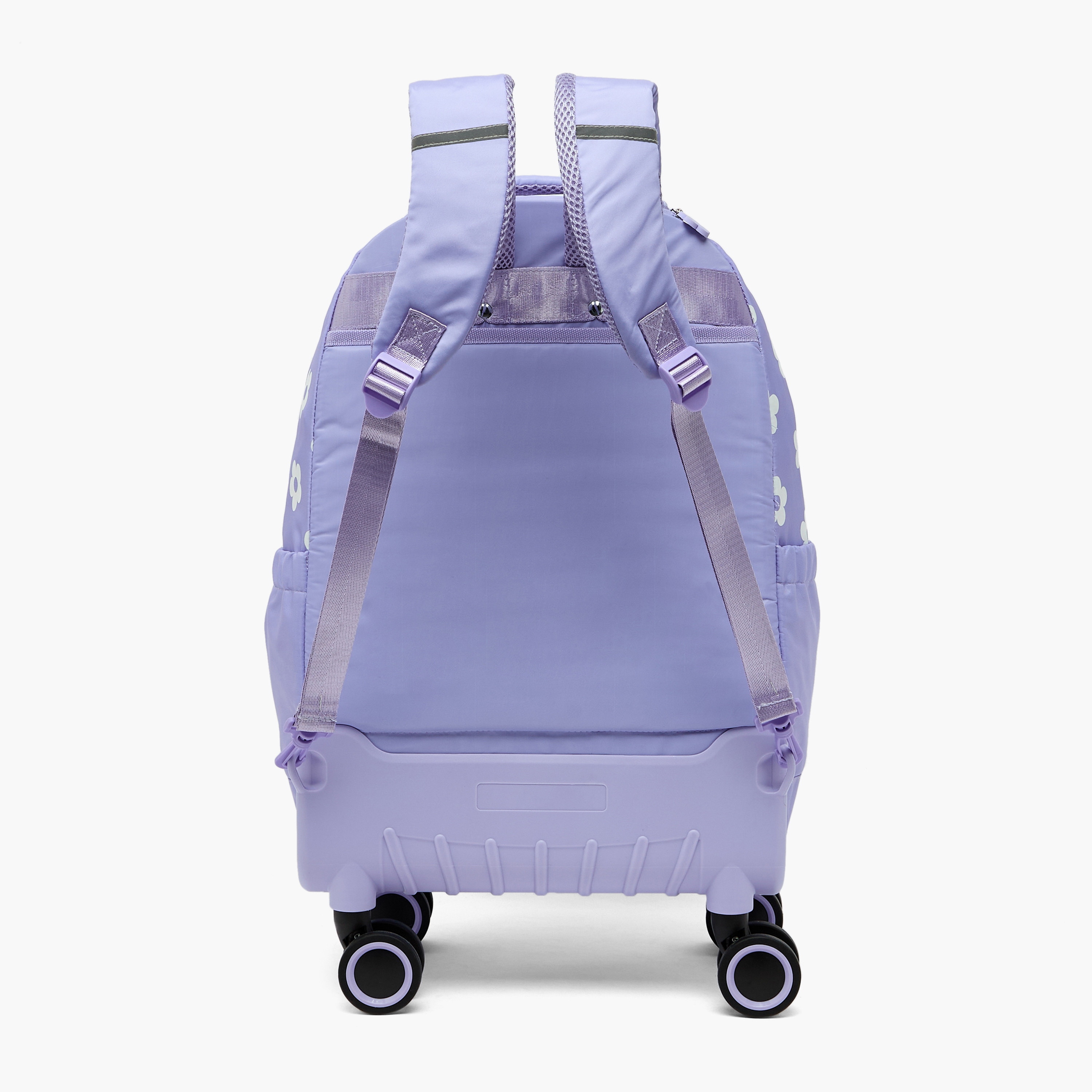 Juniors Floral Print Trolley Bag for Girls 8-12 Years Retractable Handle - 18 inches-school-bagsandbackpacks-trolleybags-image-6