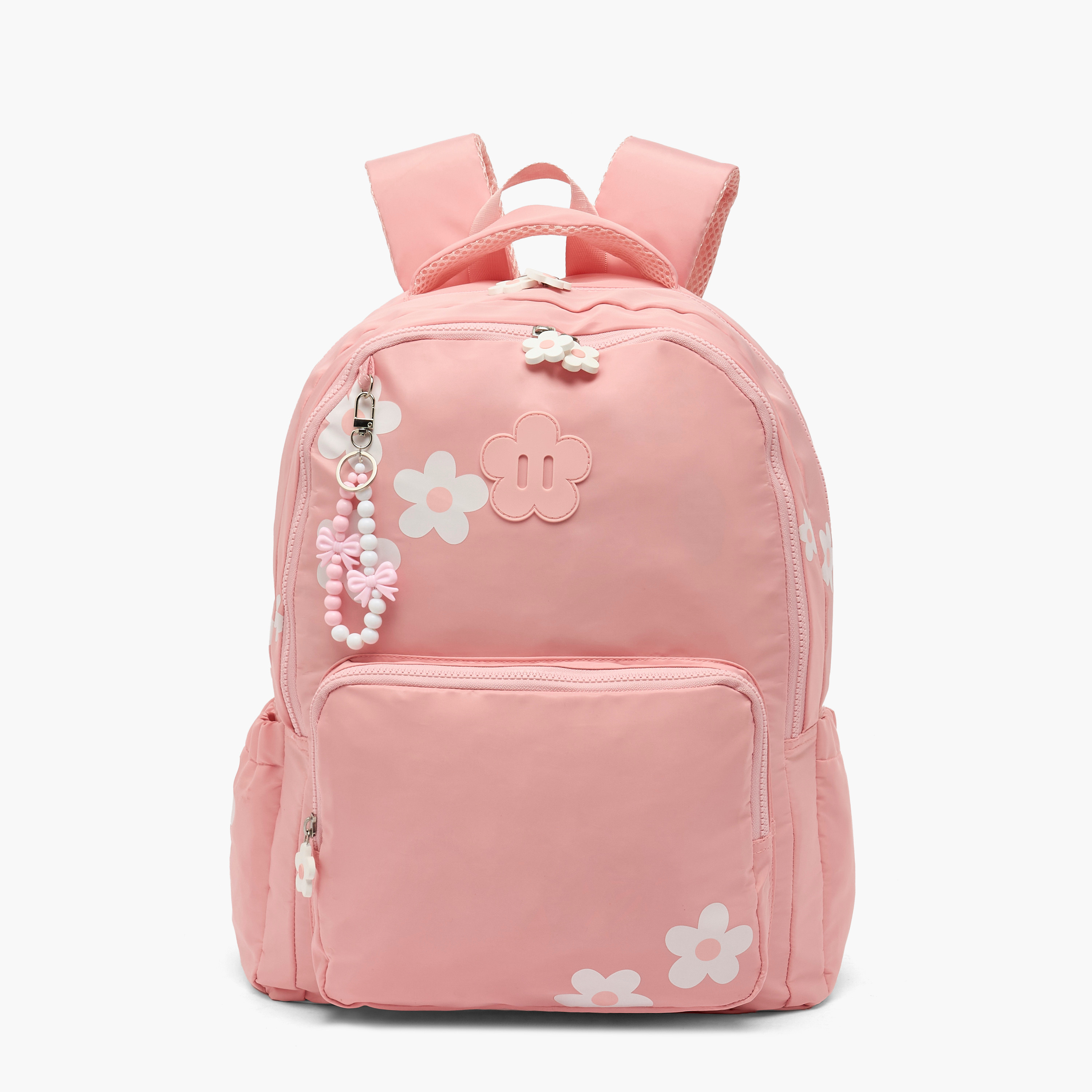 Juniors Floral Print Backpack for Girls 5-8 Years with Padded Shoulder Straps-school-bagsandbackpacks-backpacks-image-1