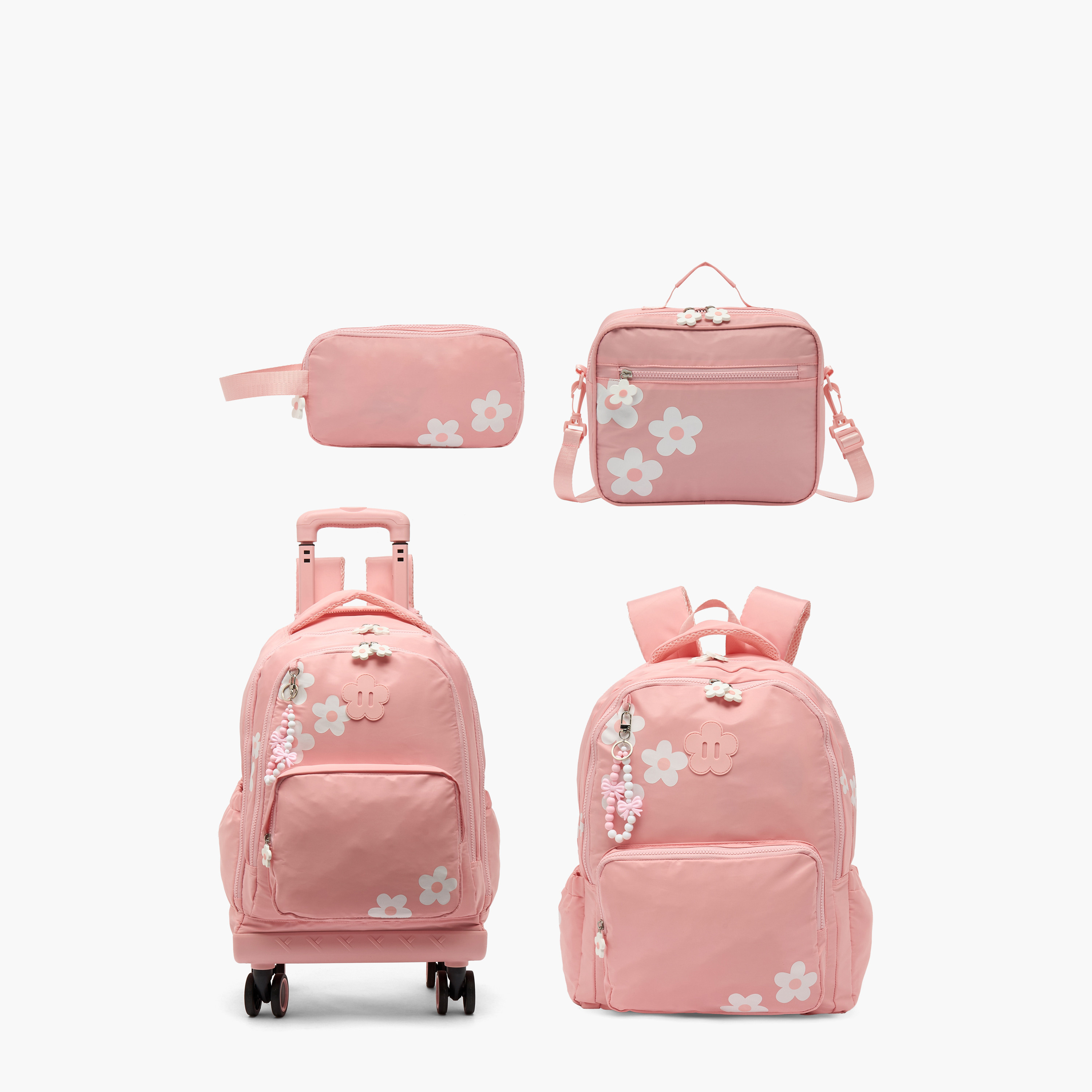 Juniors Floral Print Backpack for Girls 5-8 Years with Padded Shoulder Straps-school-bagsandbackpacks-backpacks-image-10