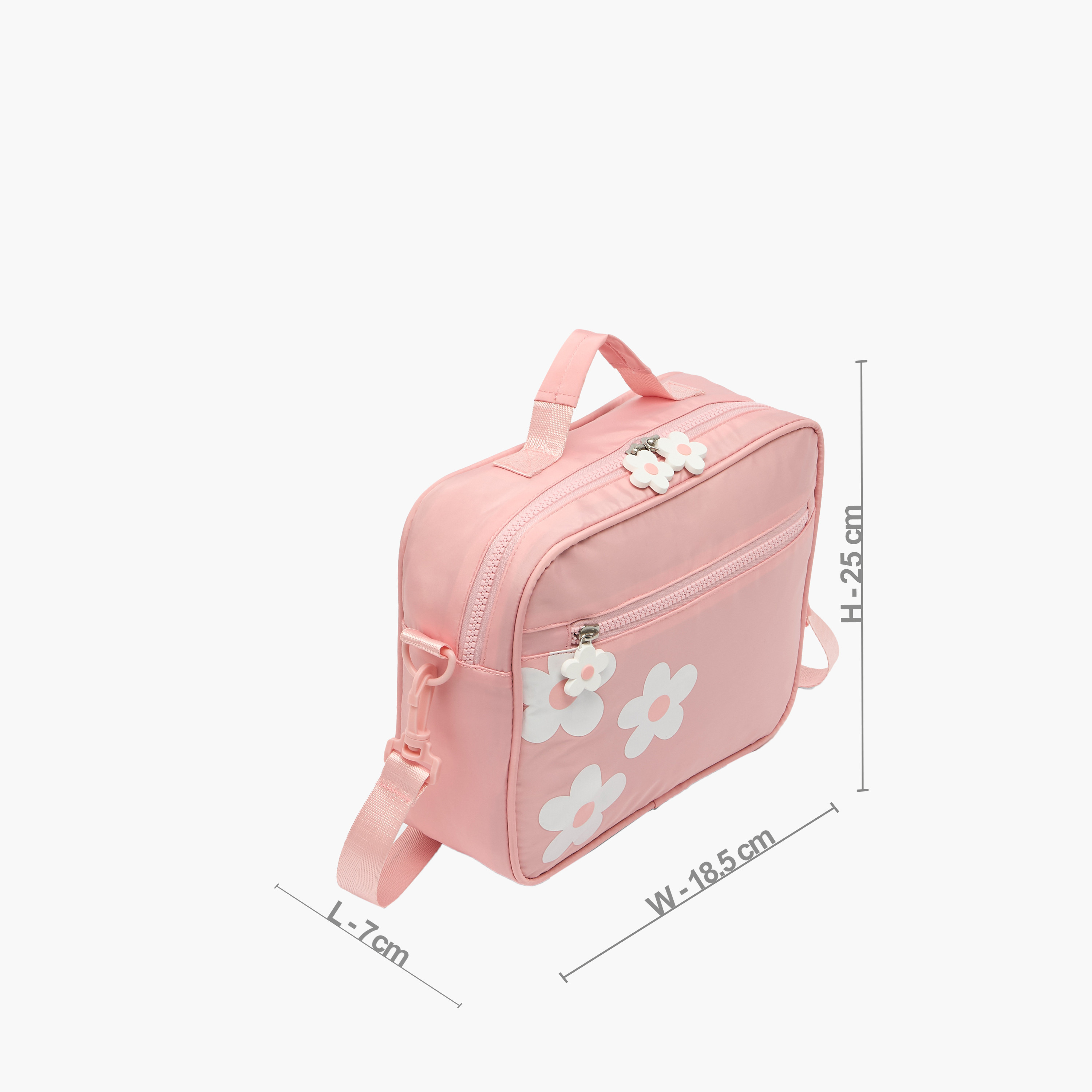 Juniors Floral Print Lunch Bag for Girls 8-12 Years with Detachable Strap-school-lunchessentials-lunchbags-image-10