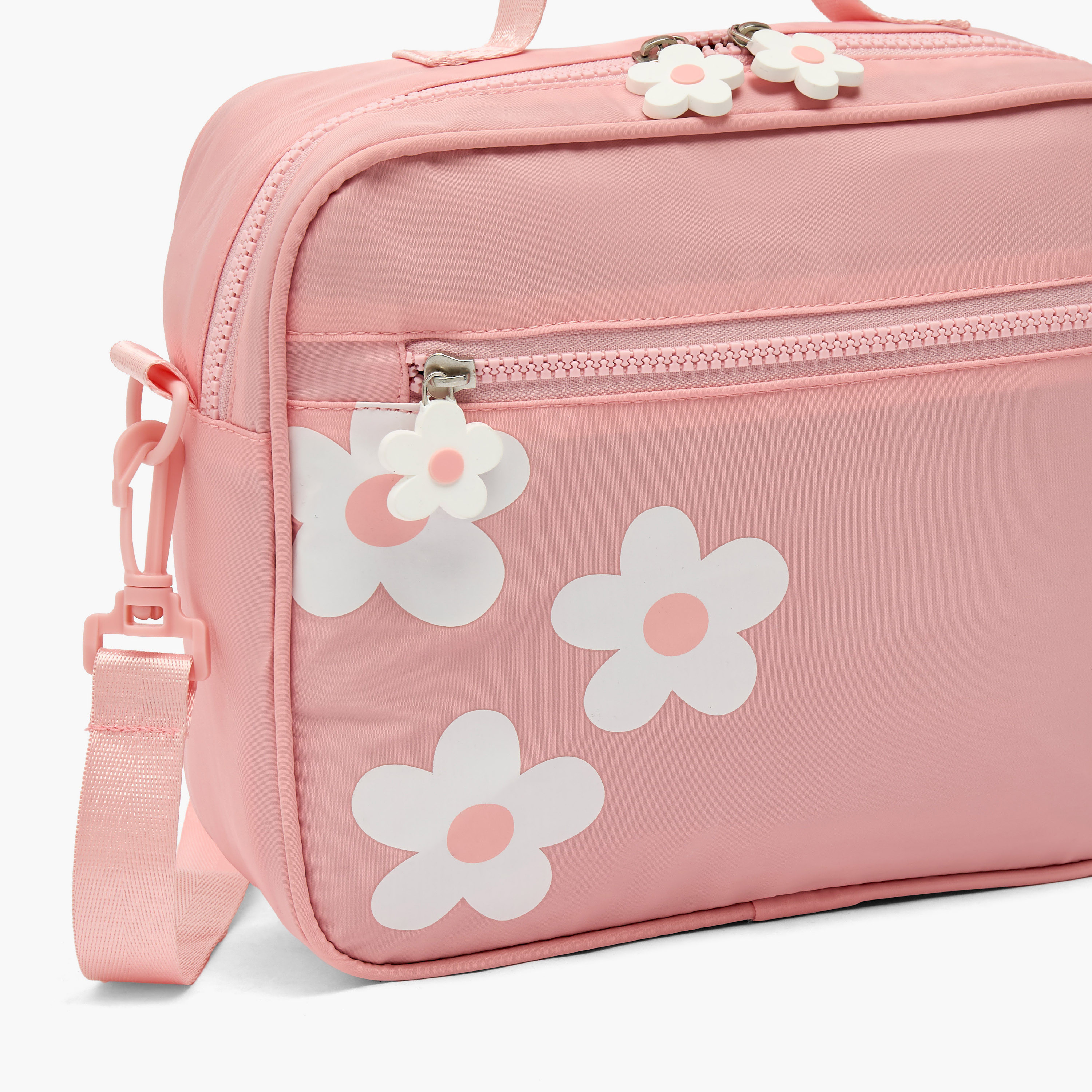 Juniors Floral Print Lunch Bag for Girls 8-12 Years with Detachable Strap-school-lunchessentials-lunchbags-image-4