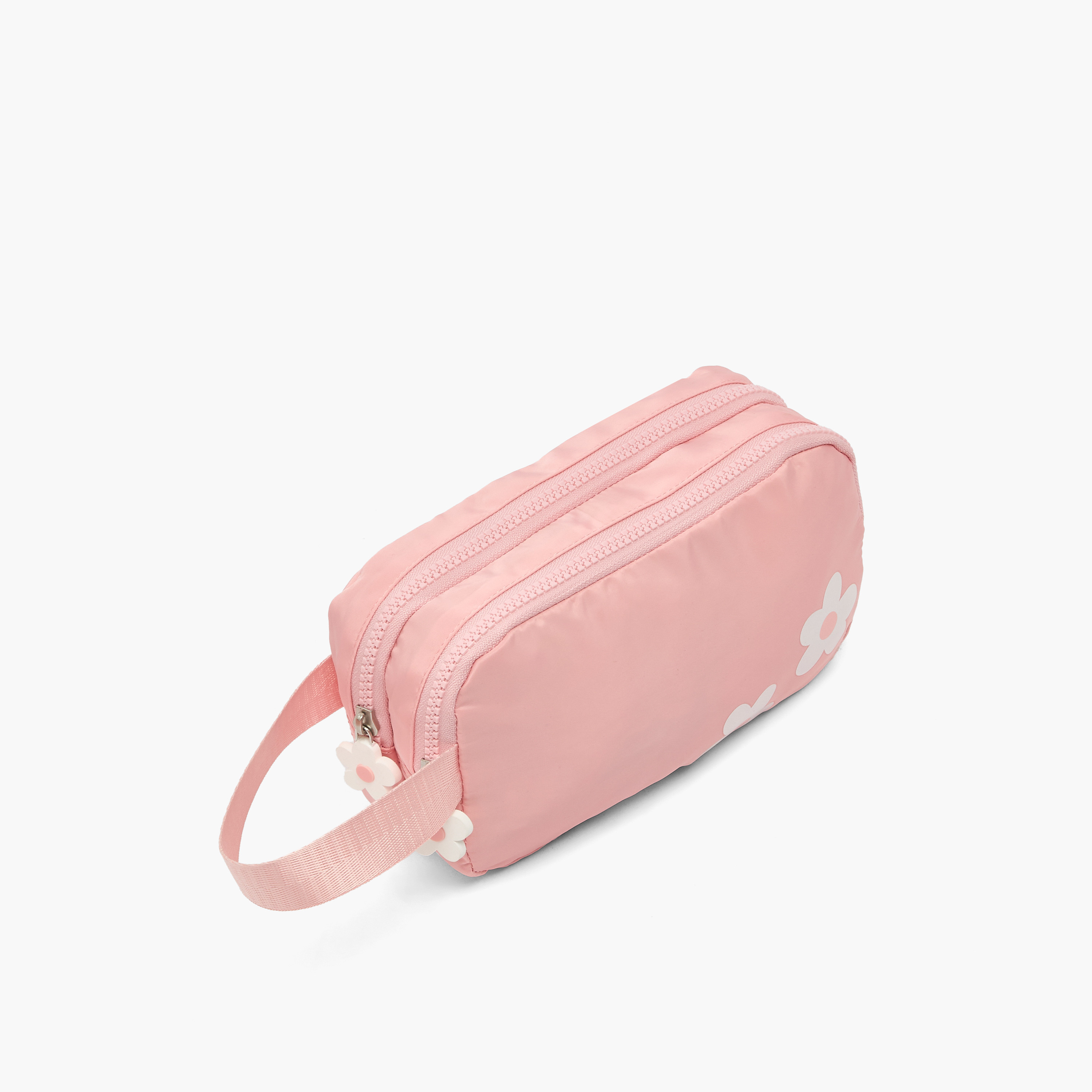 مقلمة بقسمين وطبعات زهرية من جونيوز-school-stationery-pencilcases-image-3