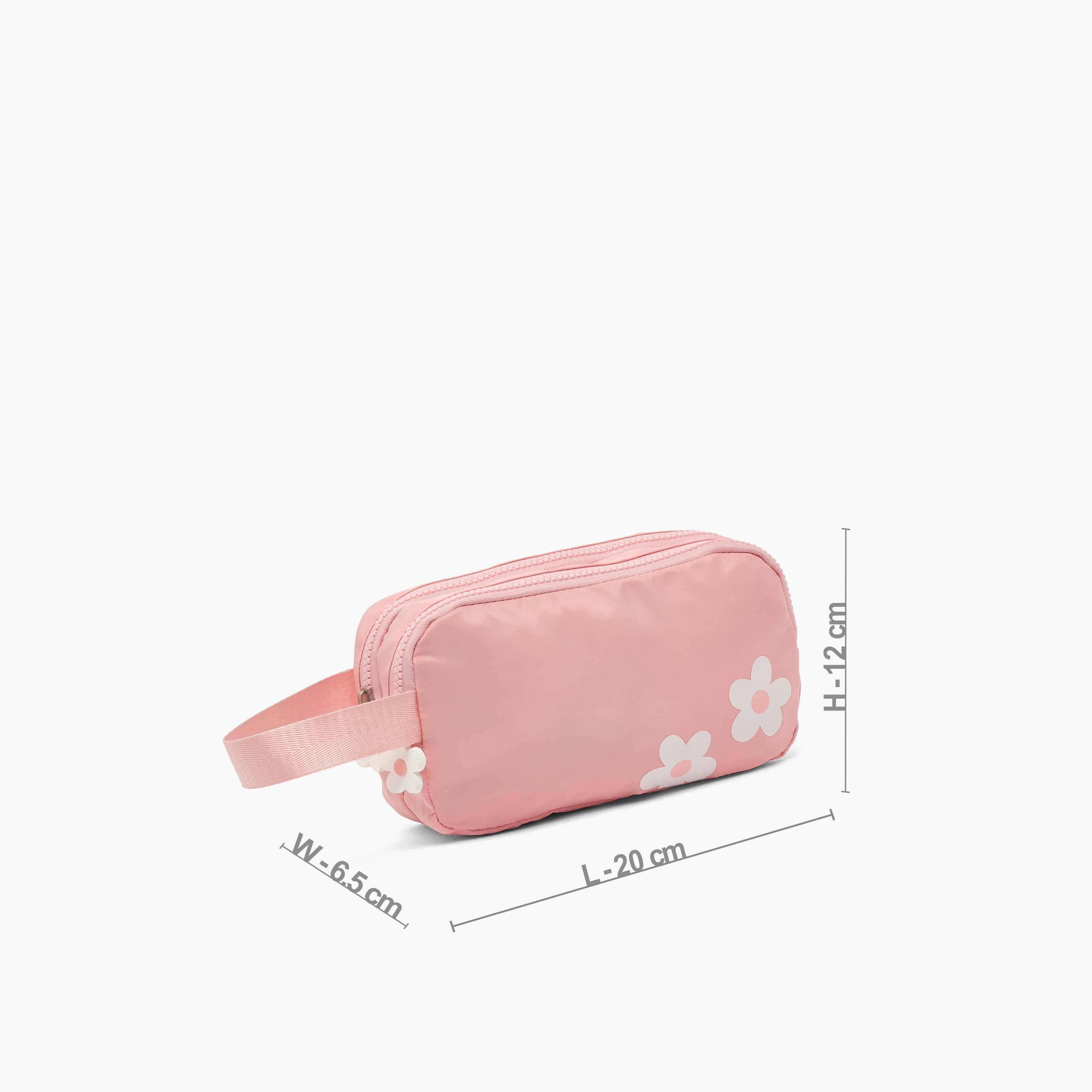 مقلمة بقسمين وطبعات زهرية من جونيوز-school-stationery-pencilcases-image-4