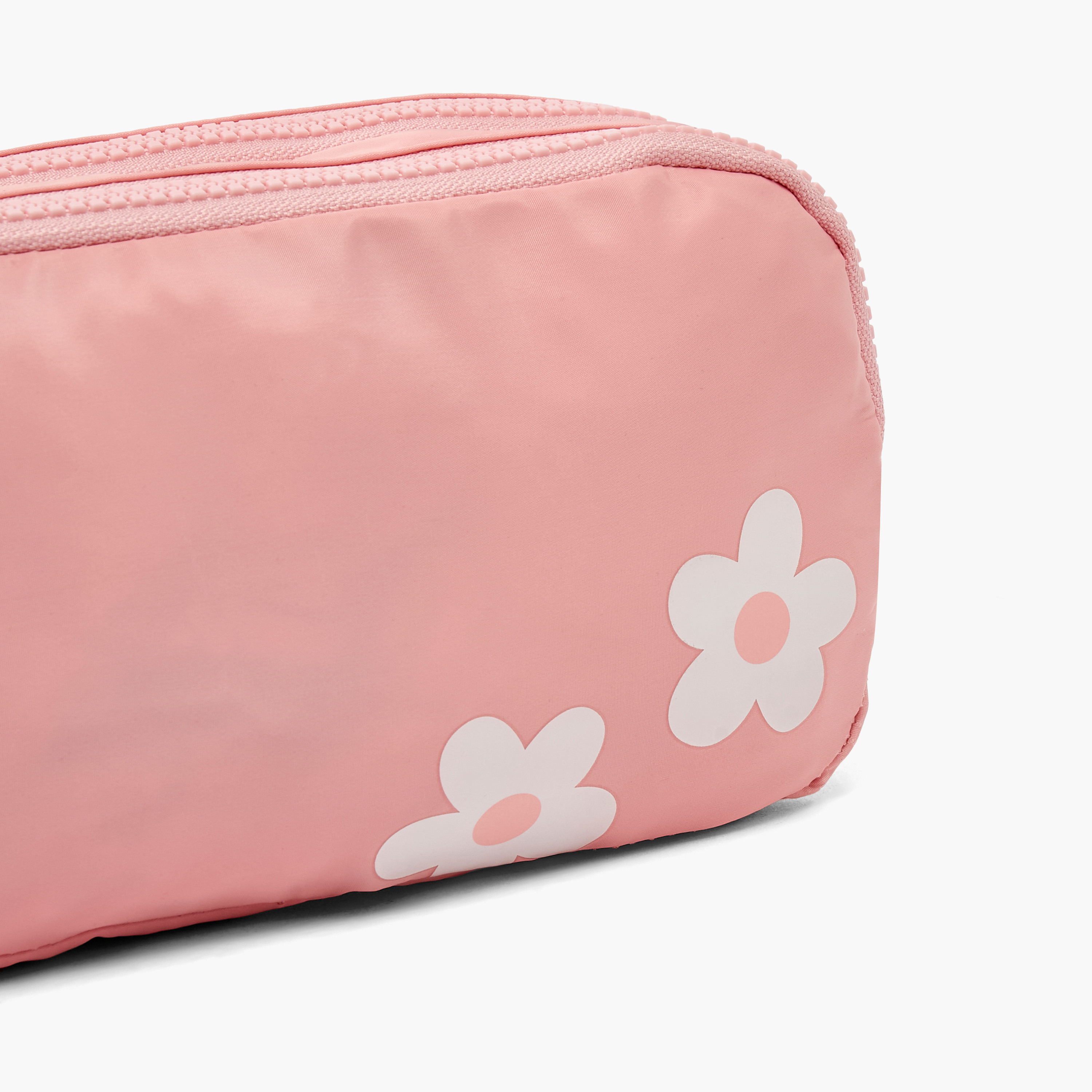 مقلمة بقسمين وطبعات زهرية من جونيوز-school-stationery-pencilcases-image-7