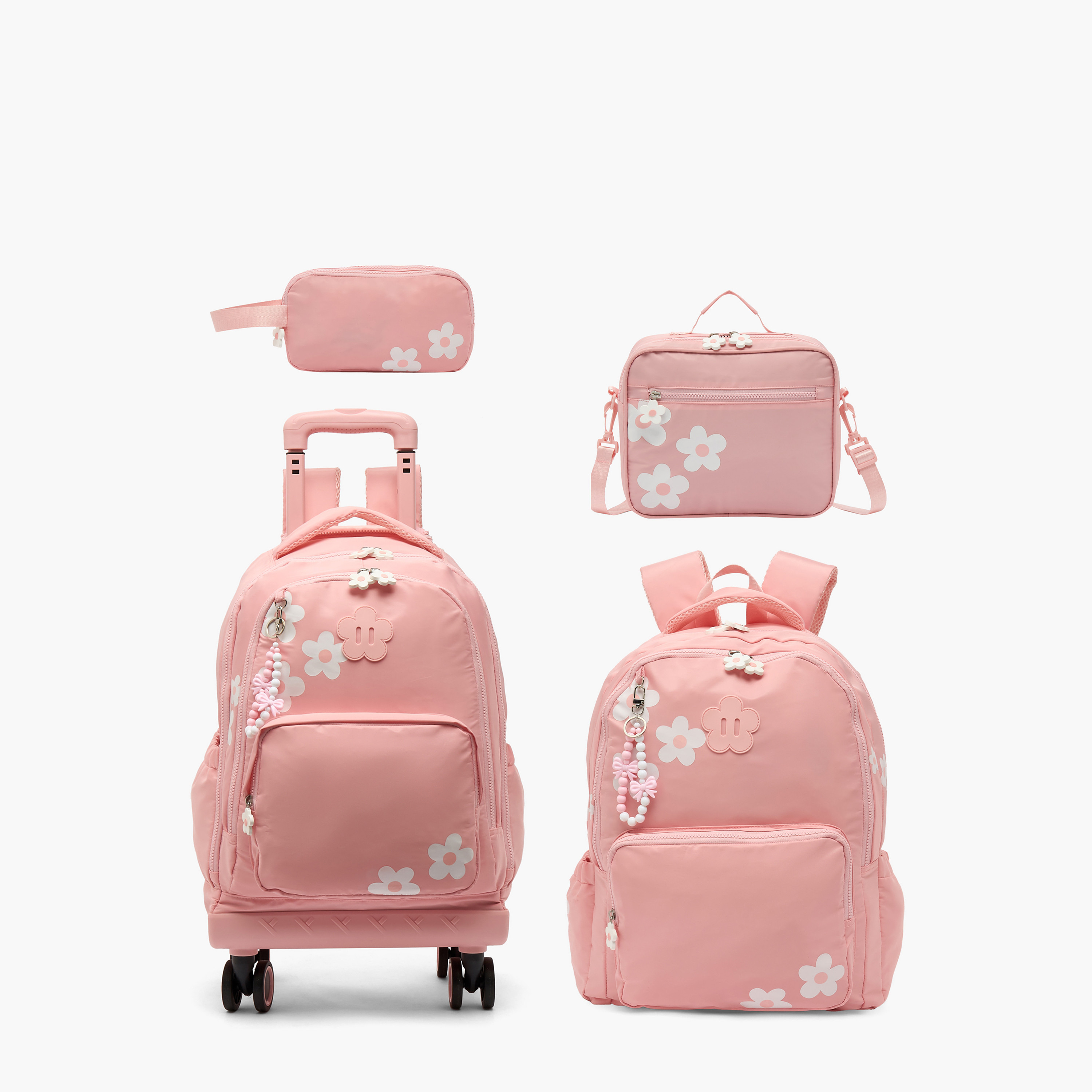 مقلمة بقسمين وطبعات زهرية من جونيوز-school-stationery-pencilcases-image-9