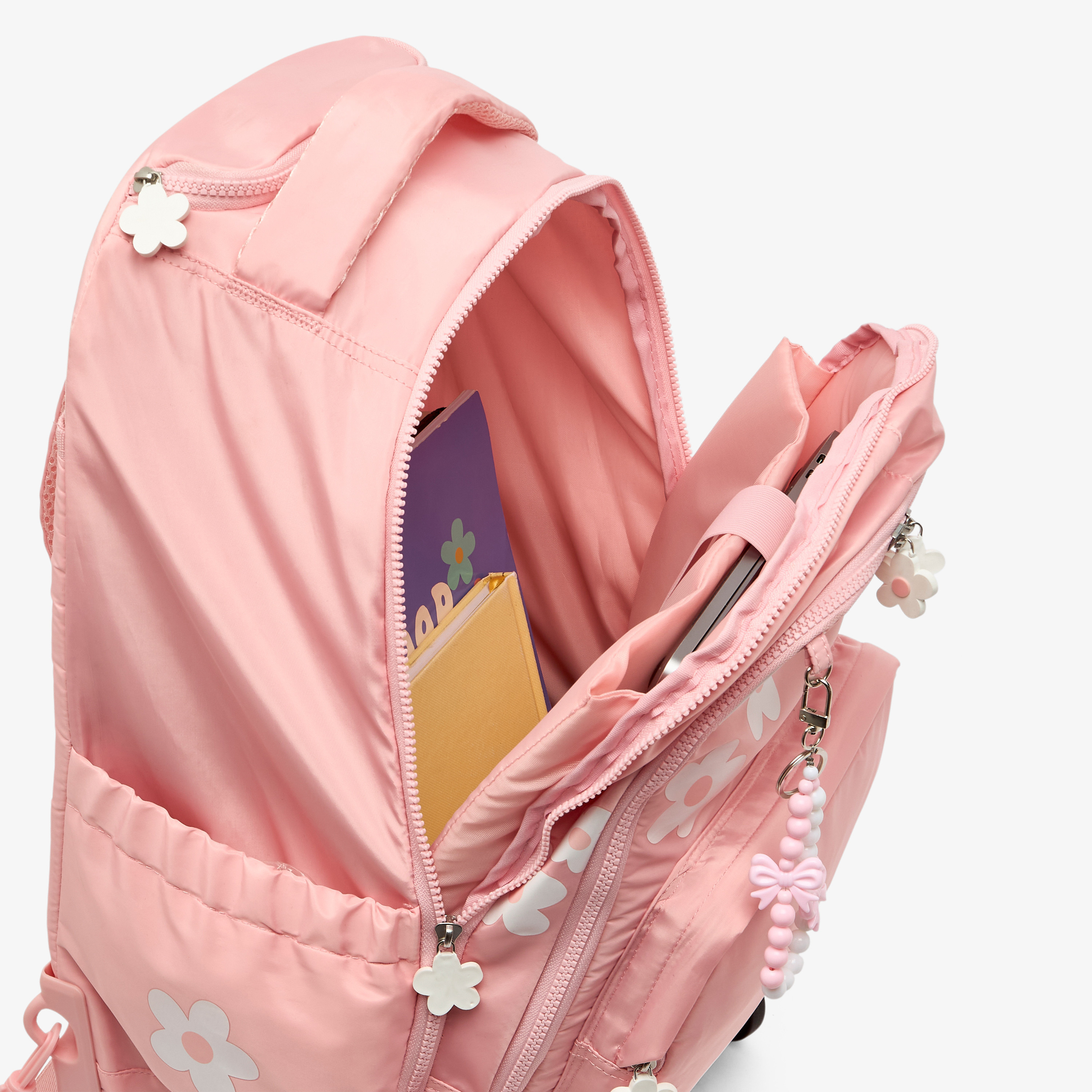 Juniors Floral Print Trolley Bag for Girls 8-12 Years with Retractable Handle - 18 inches-school-bagsandbackpacks-trolleybags-image-11