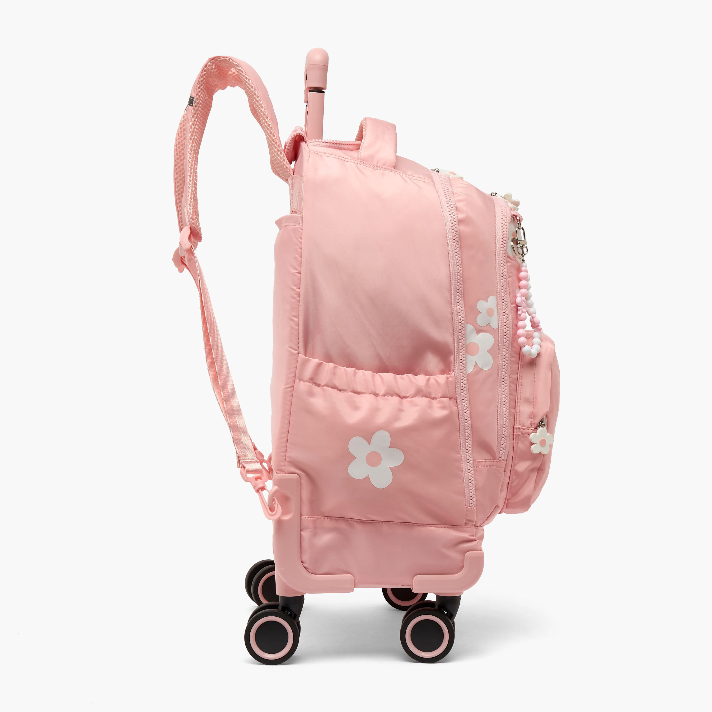 Juniors Floral Print Trolley Bag for Girls 8-12 Years with Retractable Handle - 18 inches-school-bagsandbackpacks-trolleybags-image-4