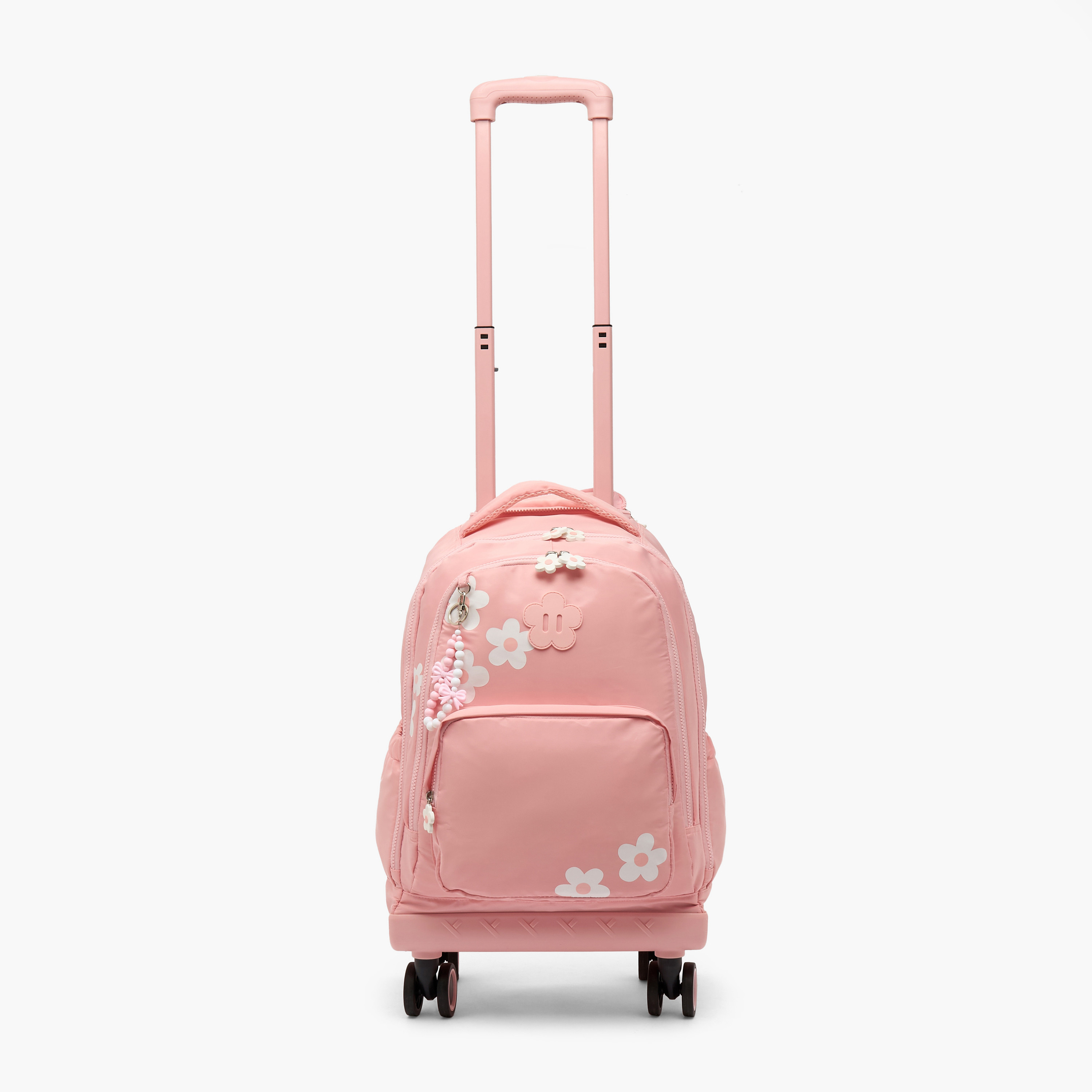 Juniors Floral Print Trolley Bag for Girls 8-12 Years with Retractable Handle - 18 inches-school-bagsandbackpacks-trolleybags-image-6