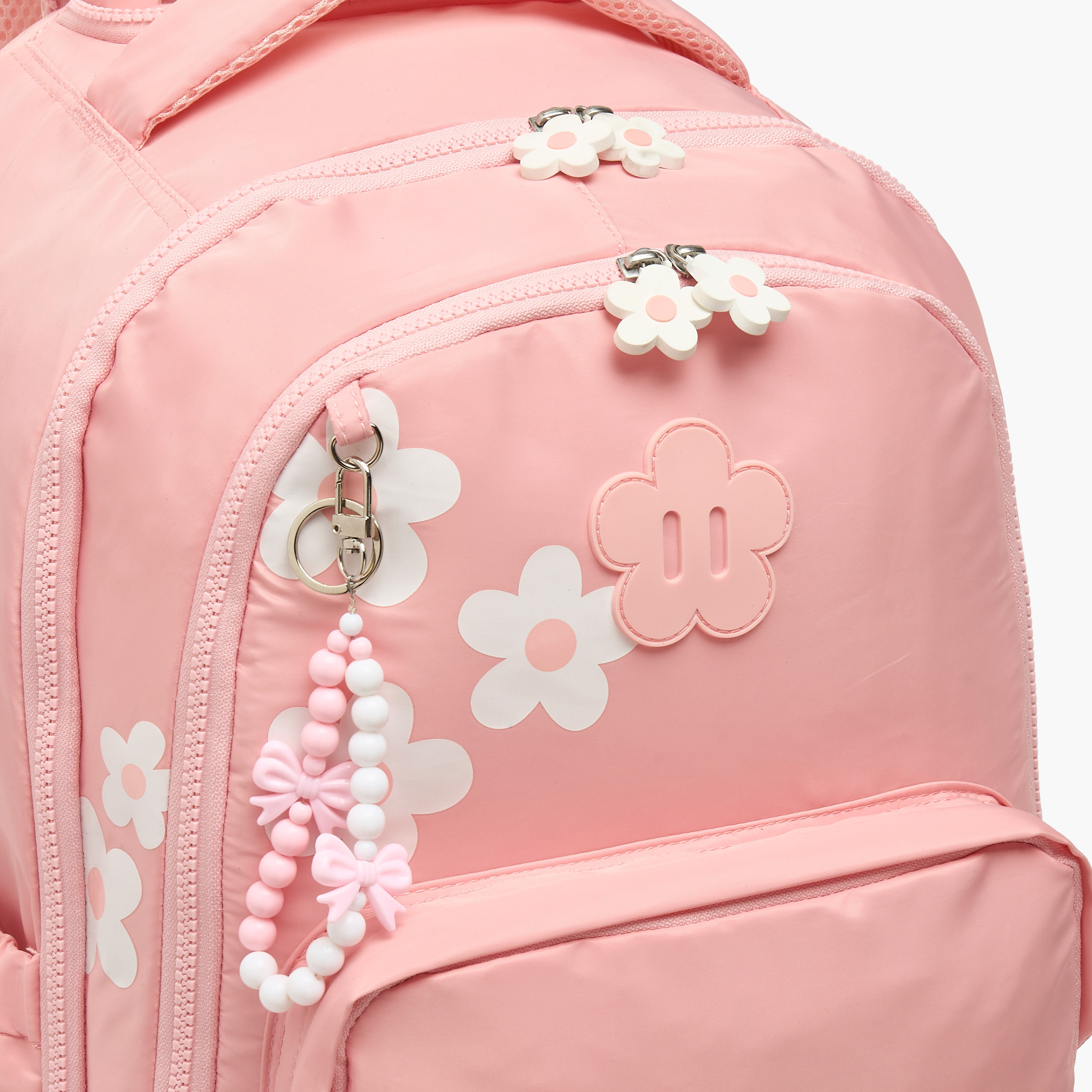 Juniors Floral Print Trolley Bag for Girls 8-12 Years with Retractable Handle - 18 inches-school-bagsandbackpacks-trolleybags-image-7
