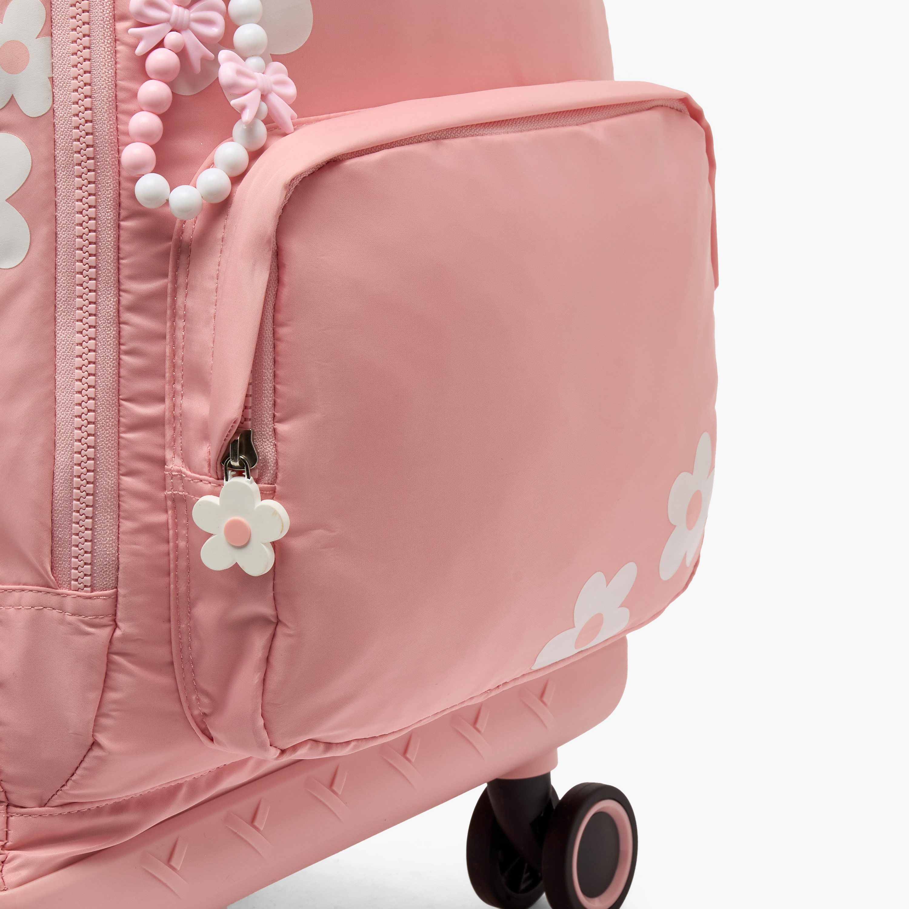 Juniors Floral Print Trolley Bag for Girls 8-12 Years with Retractable Handle - 18 inches-school-bagsandbackpacks-trolleybags-image-8