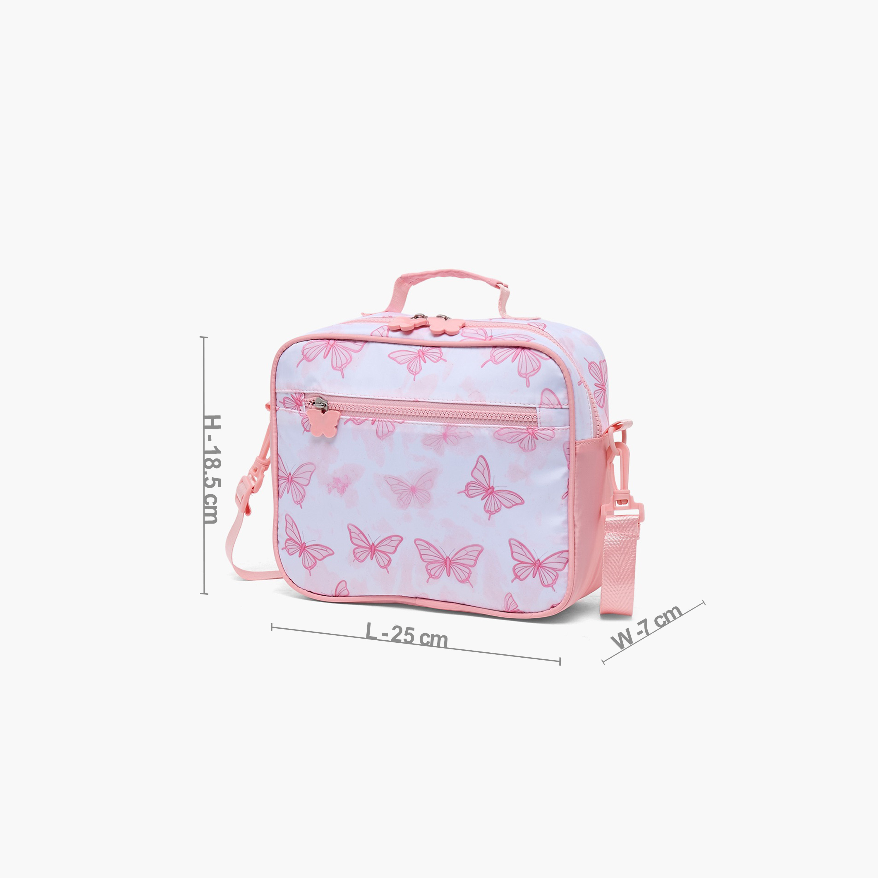 Juniors Butterfly Print Lunch Bag for Girls 8-12 Years with Detachable Strap-school-lunchessentials-lunchbags-image-10