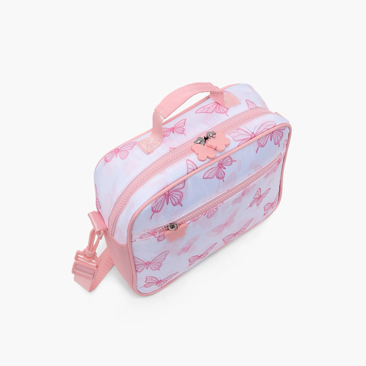 Juniors Butterfly Print Lunch Bag for Girls 8-12 Years with Detachable Strap-school-lunchessentials-lunchbags-image-3