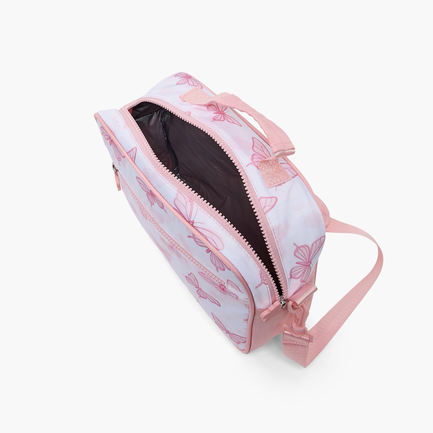 Juniors Butterfly Print Lunch Bag for Girls 8-12 Years with Detachable Strap-school-lunchessentials-lunchbags-image-9