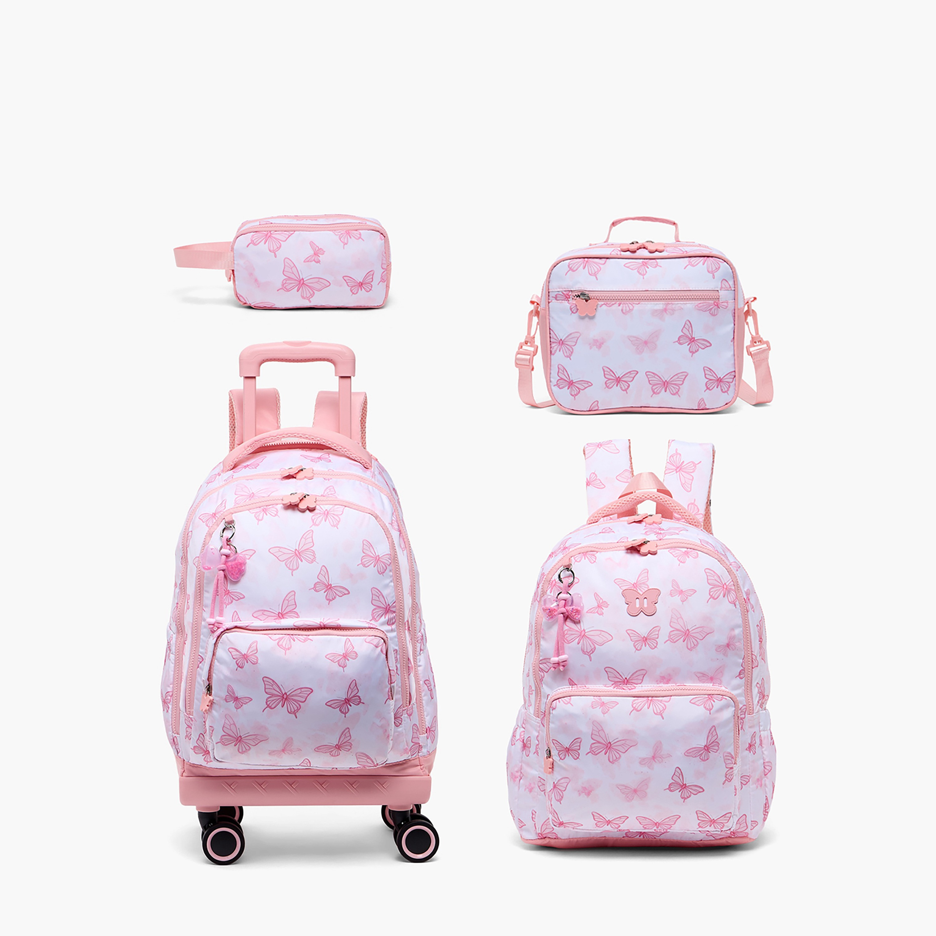 مقلمة بقسمين وطبعات فراشة من جونيورز-school-stationery-pencilcases-image-9