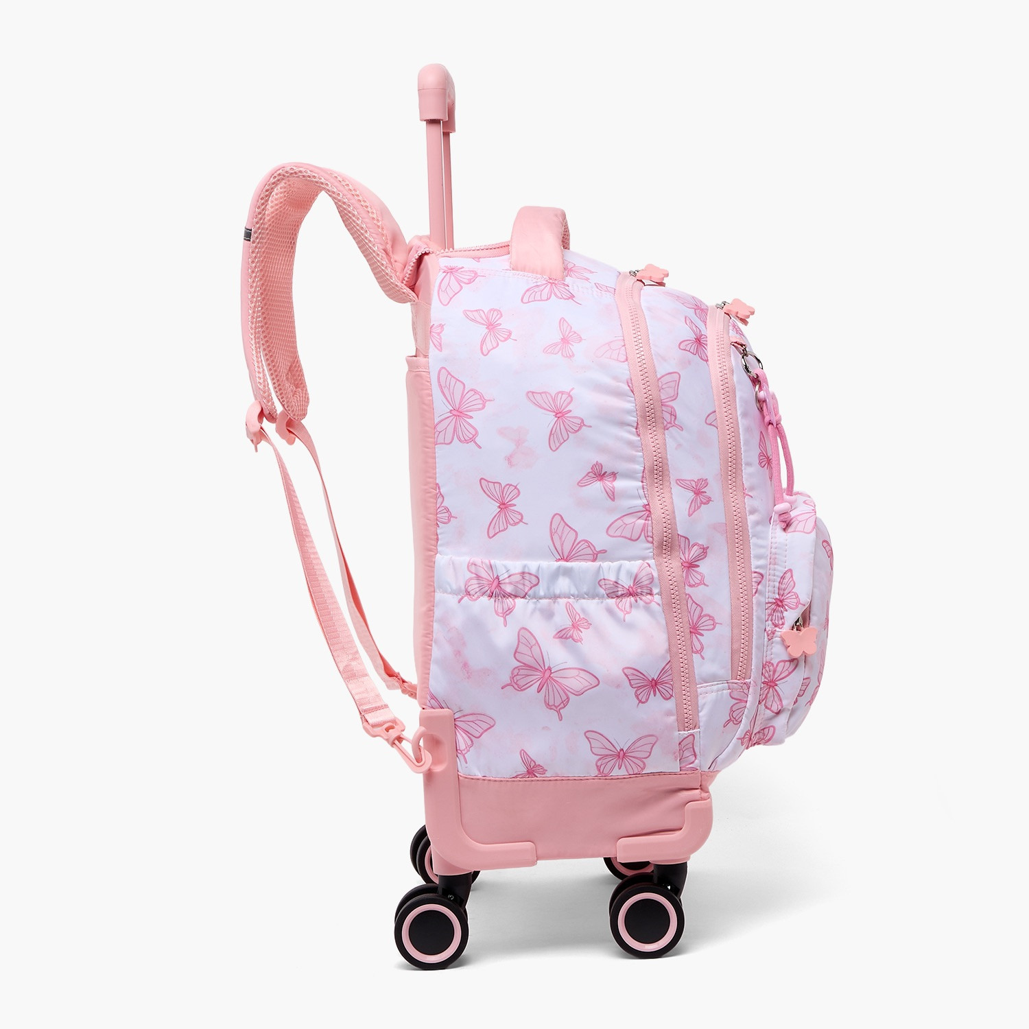 شنطة ترولي بمقبض قابل للسحب وطبعات فراشات للبنات بعمر 8-12 سنة من جونيورز - 18 بوصة-school-bagsandbackpacks-trolleybags-image-11