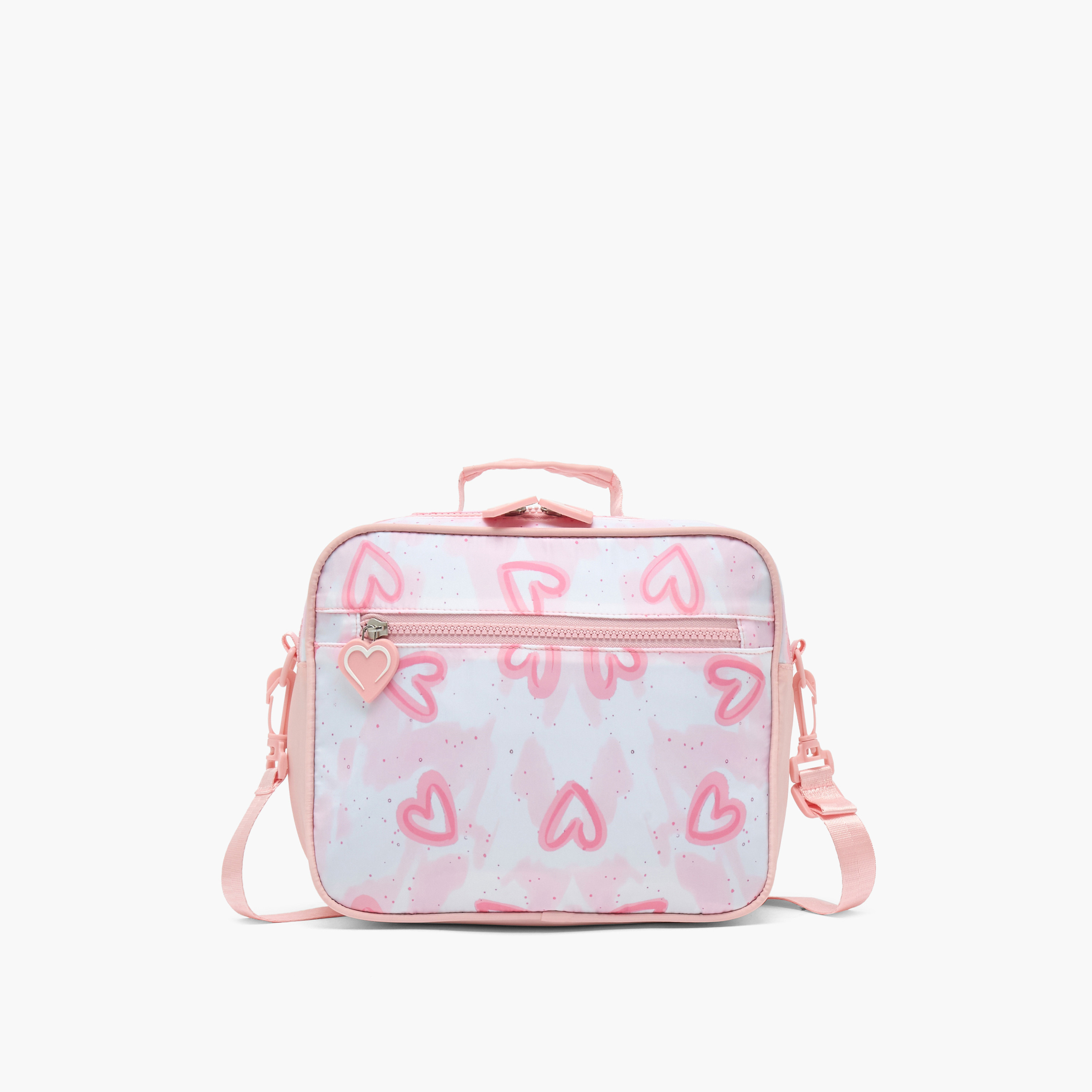 Juniors Heart Print Lunch Bag for Girls 8-13 Years with Insulation-school-lunchessentials-lunchbags-image-1