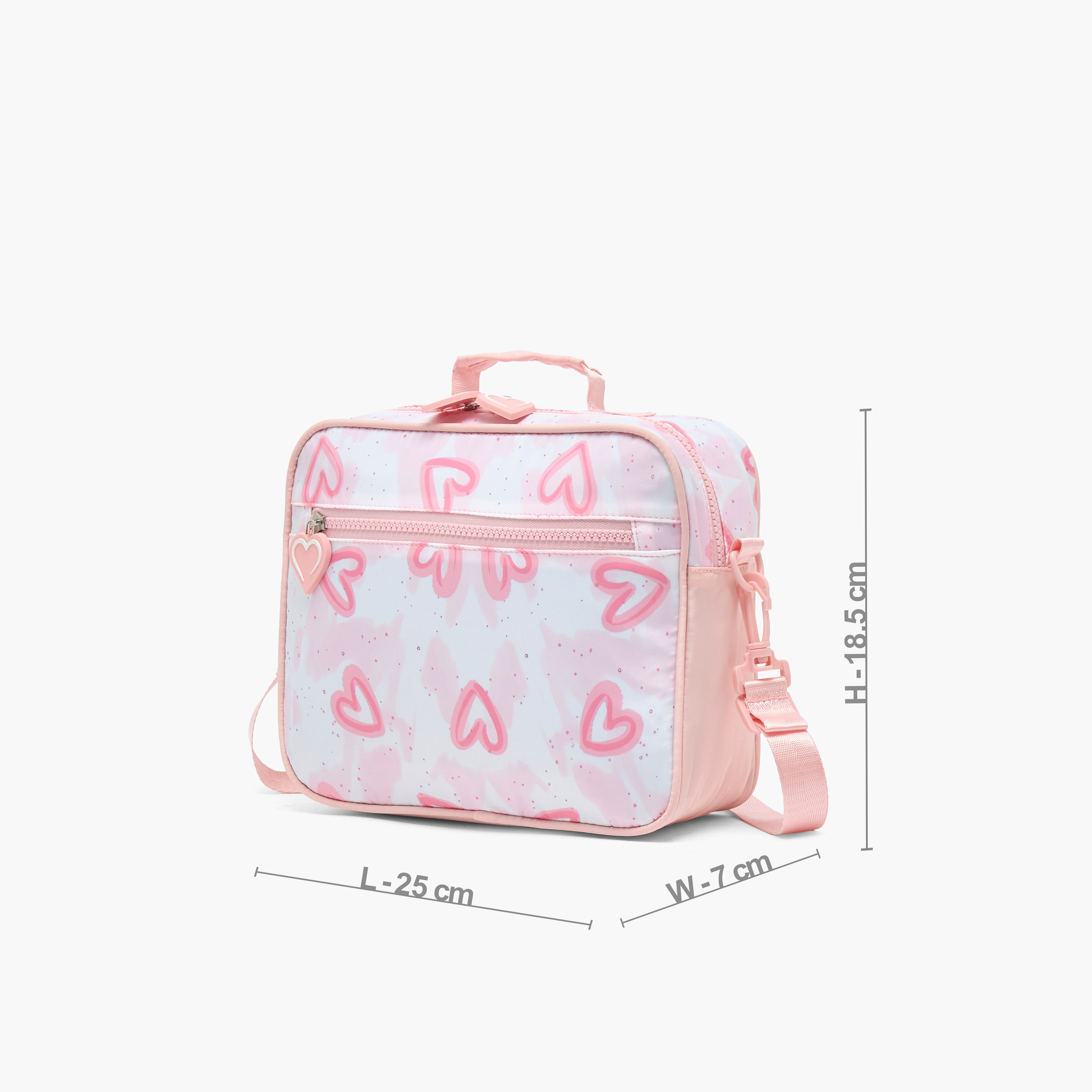 Juniors Heart Print Lunch Bag for Girls 8-13 Years with Insulation-school-lunchessentials-lunchbags-image-10
