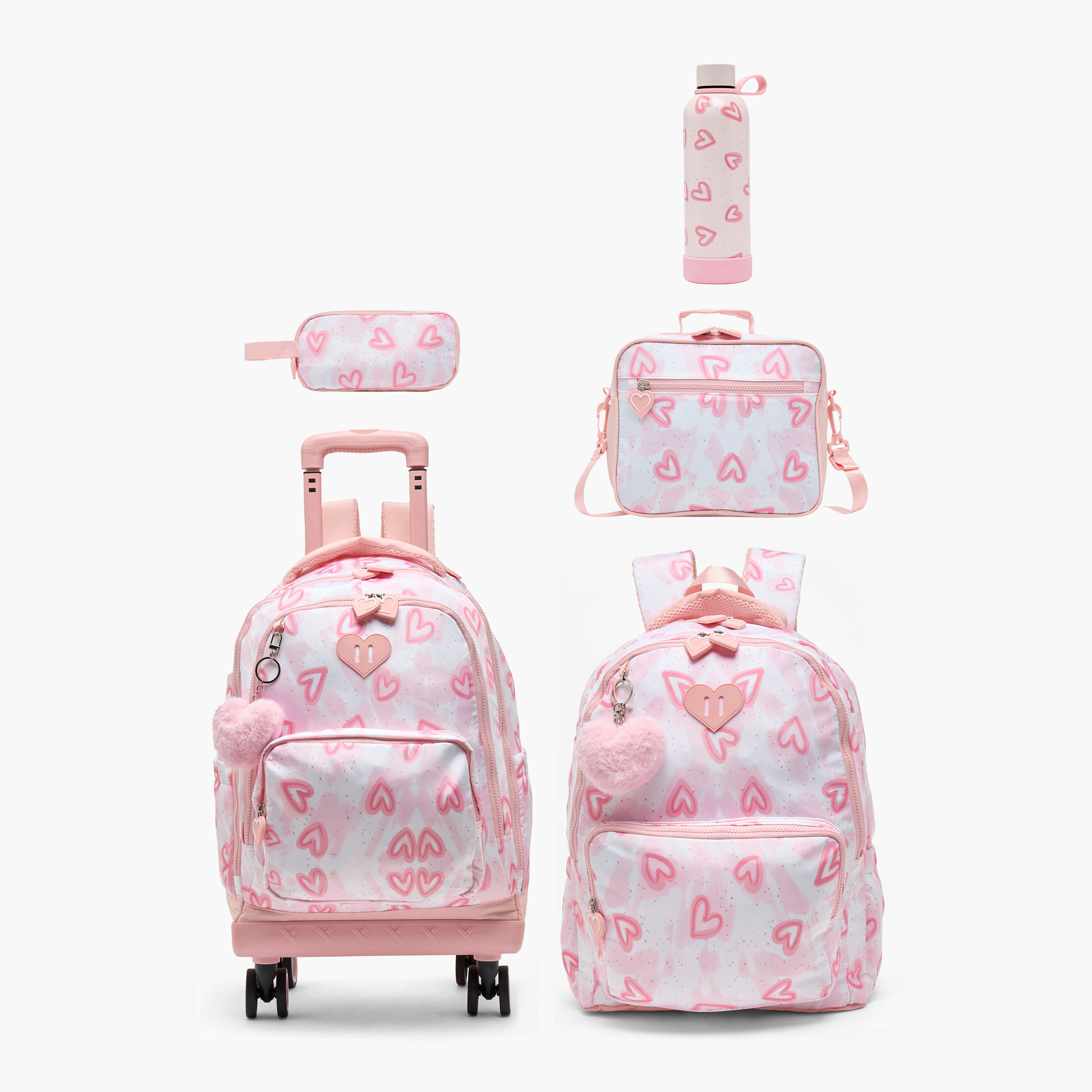 Juniors Heart Print Lunch Bag for Girls 8-13 Years with Insulation-school-lunchessentials-lunchbags-image-12