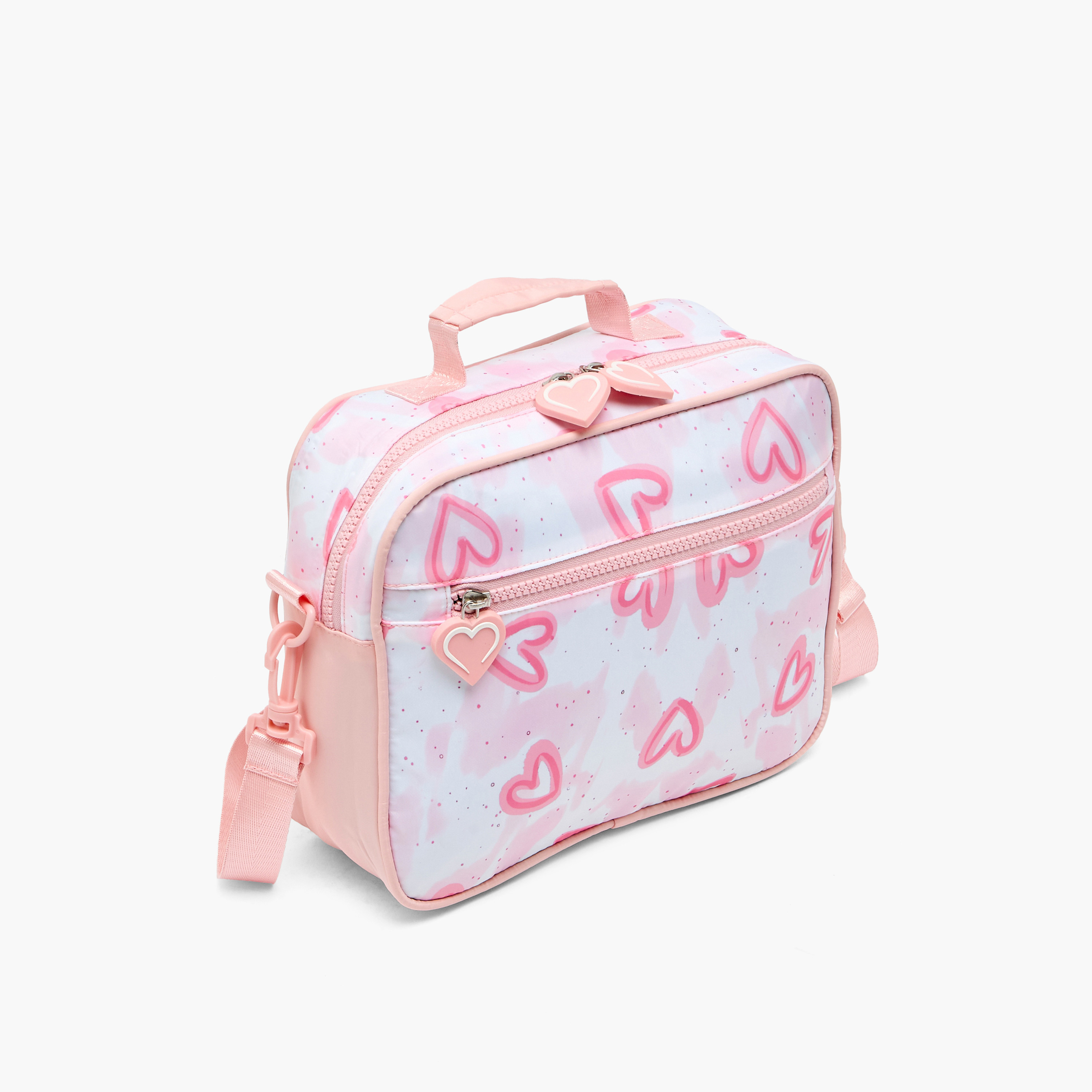 Juniors Heart Print Lunch Bag for Girls 8-13 Years with Insulation-school-lunchessentials-lunchbags-image-3