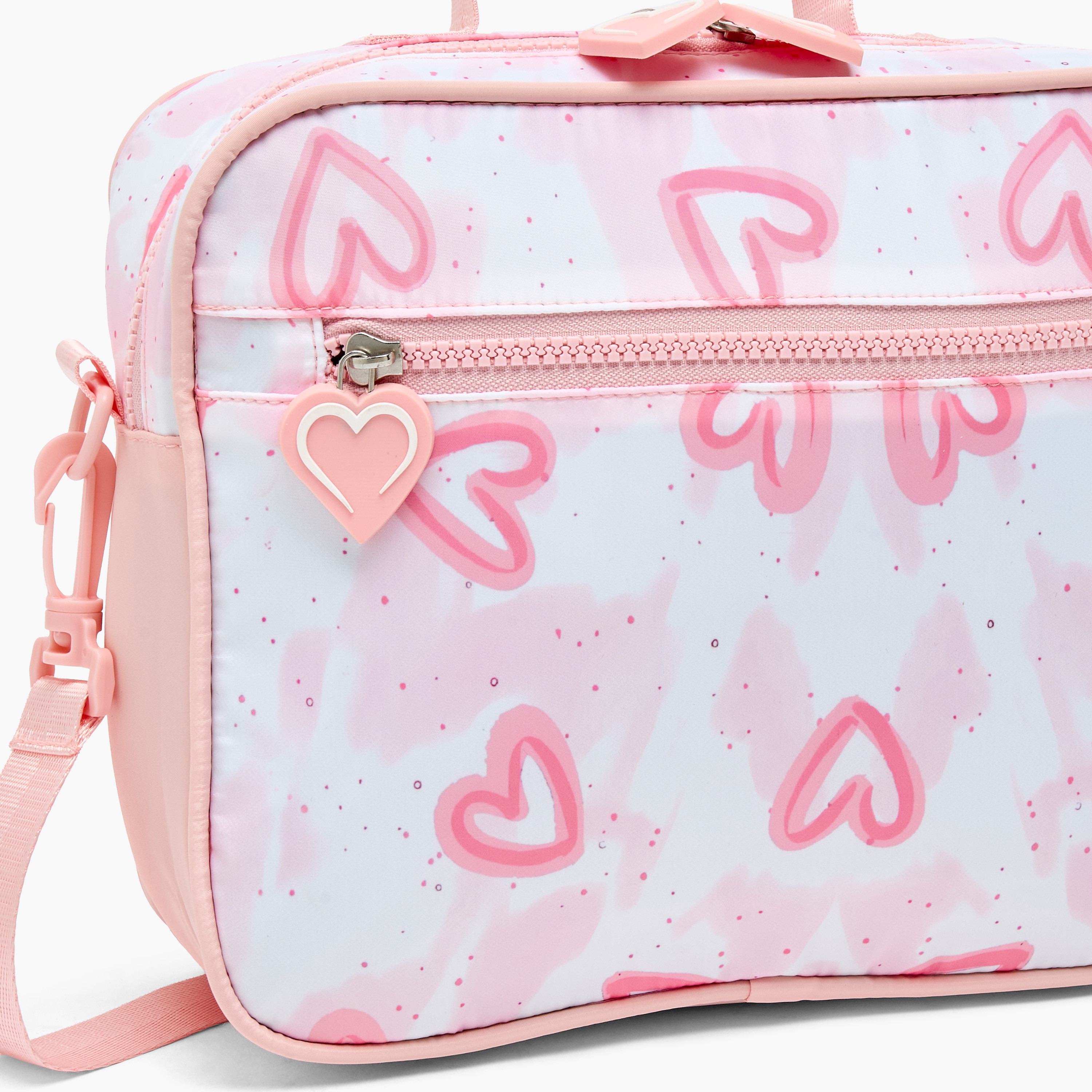 Juniors Heart Print Lunch Bag for Girls 8-13 Years with Insulation-school-lunchessentials-lunchbags-image-4