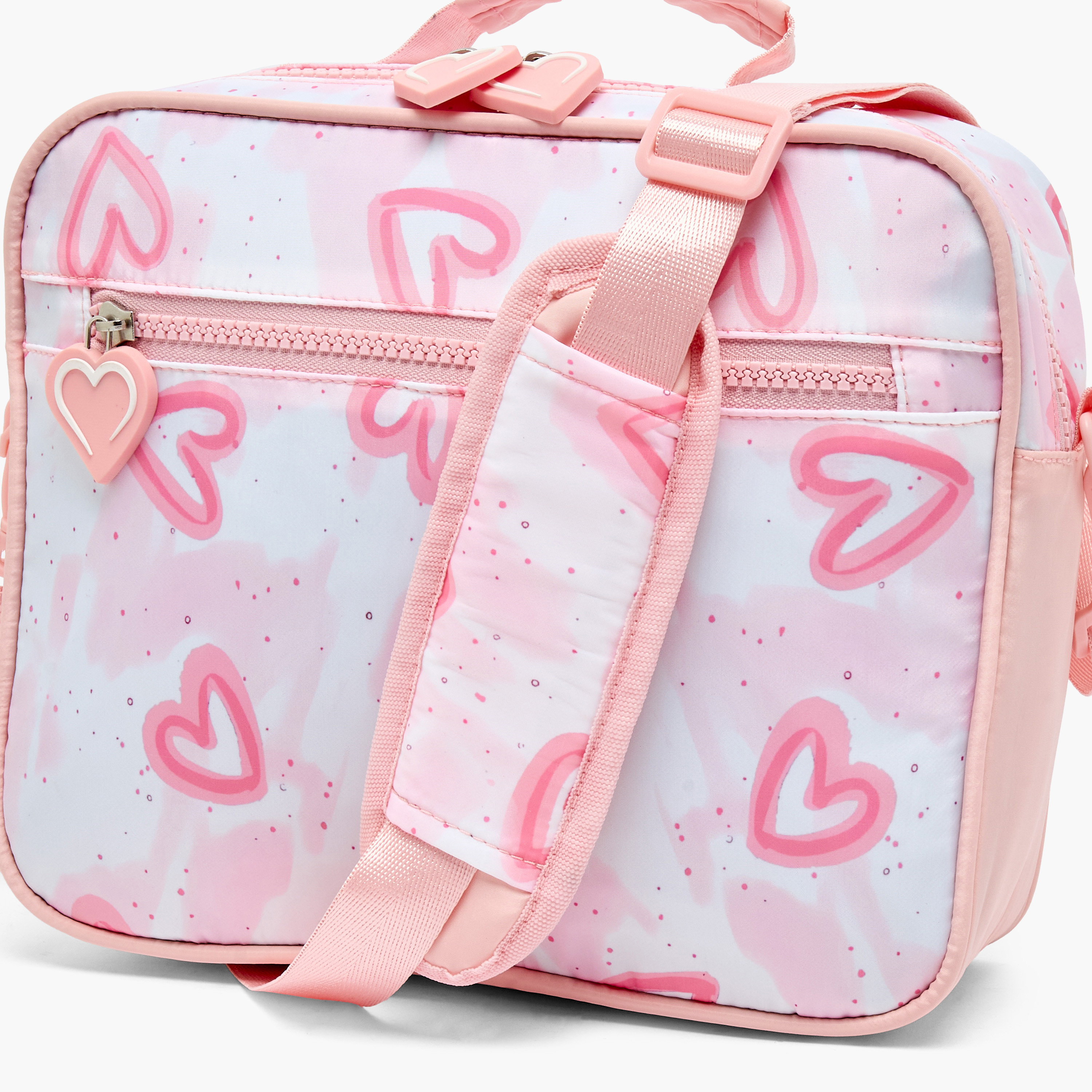 Juniors Heart Print Lunch Bag for Girls 8-13 Years with Insulation-school-lunchessentials-lunchbags-image-7