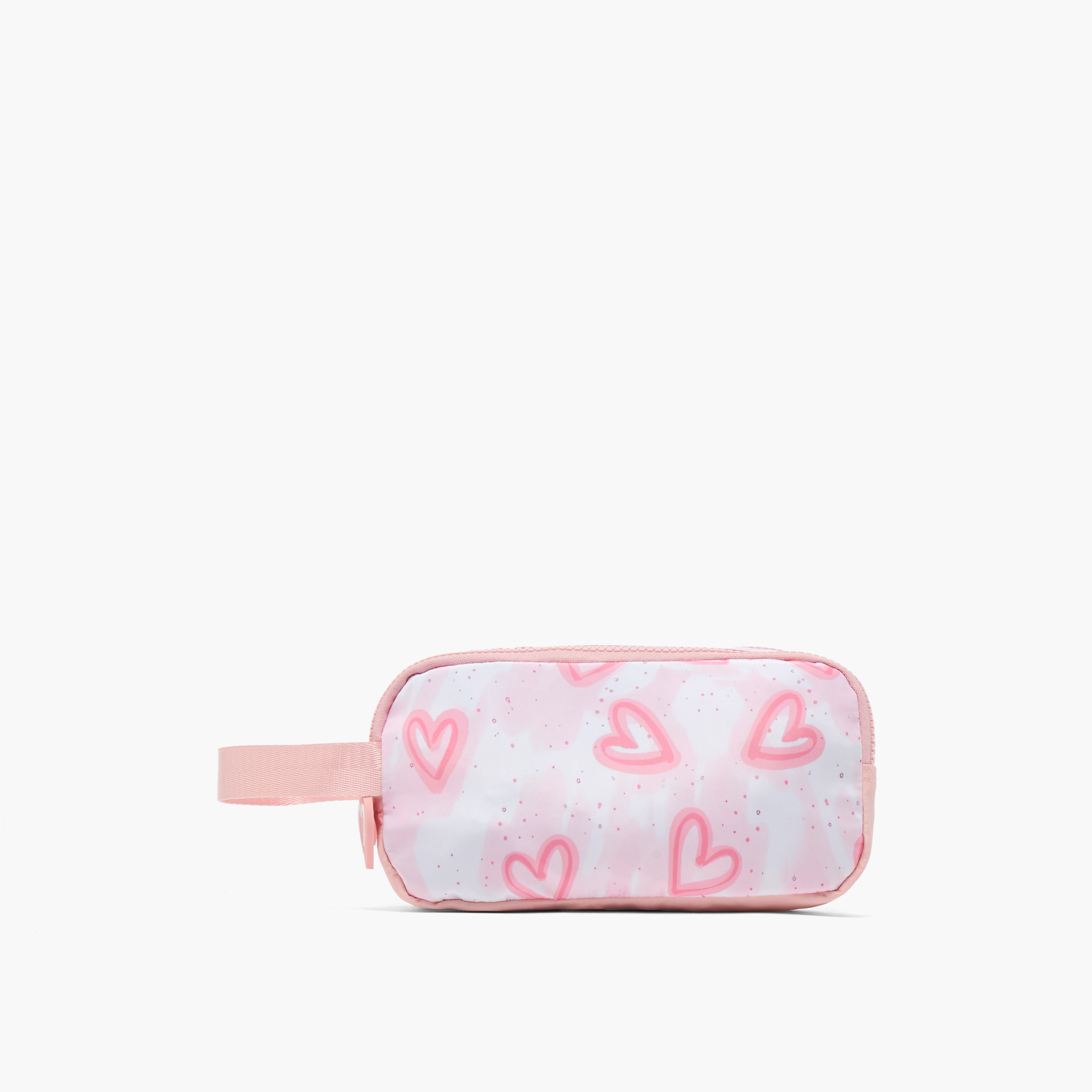 مقلمة بطبعة قلوب بجيبين من جونيورز-school-stationery-pencilcases-image-1