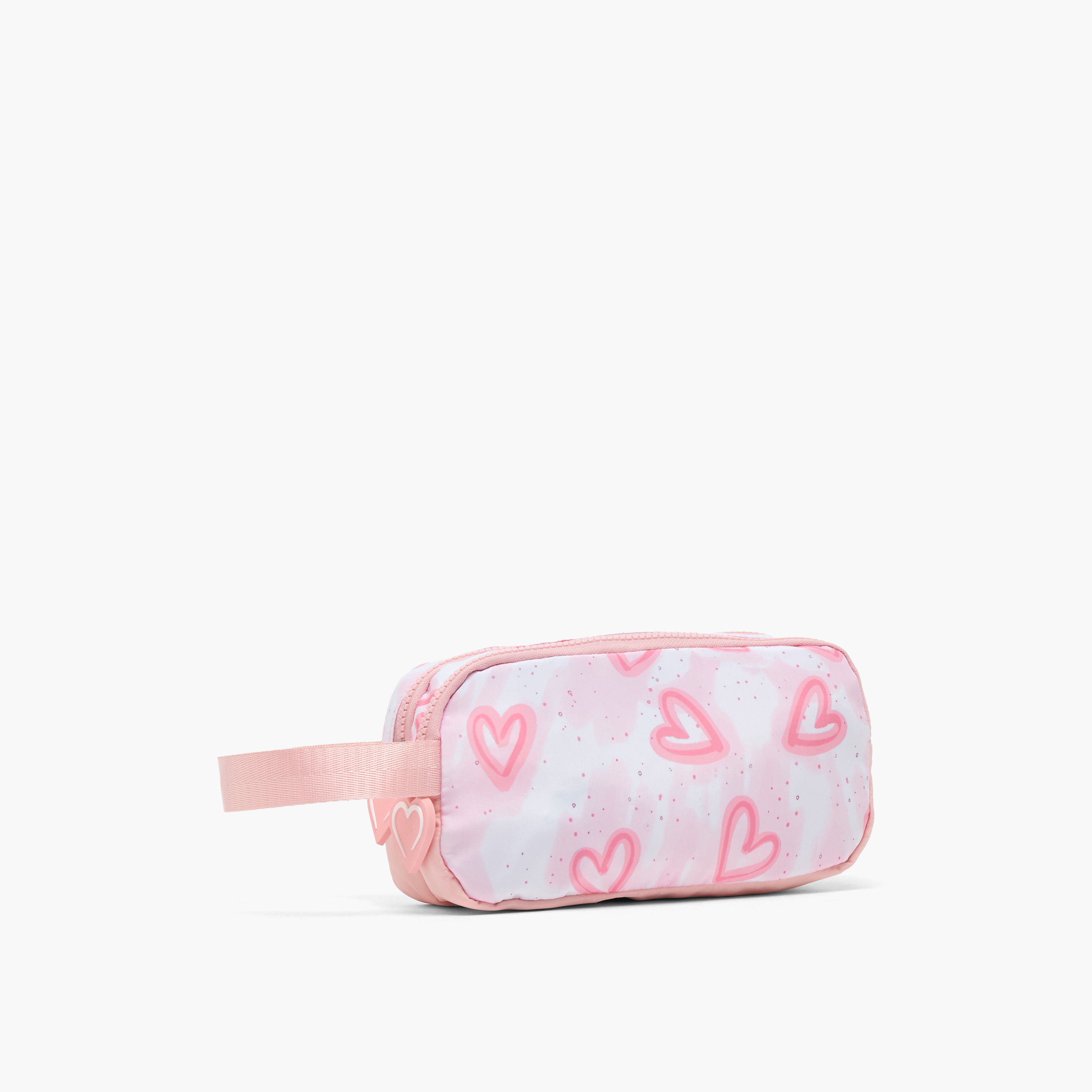 مقلمة بطبعة قلوب بجيبين من جونيورز-school-stationery-pencilcases-image-3