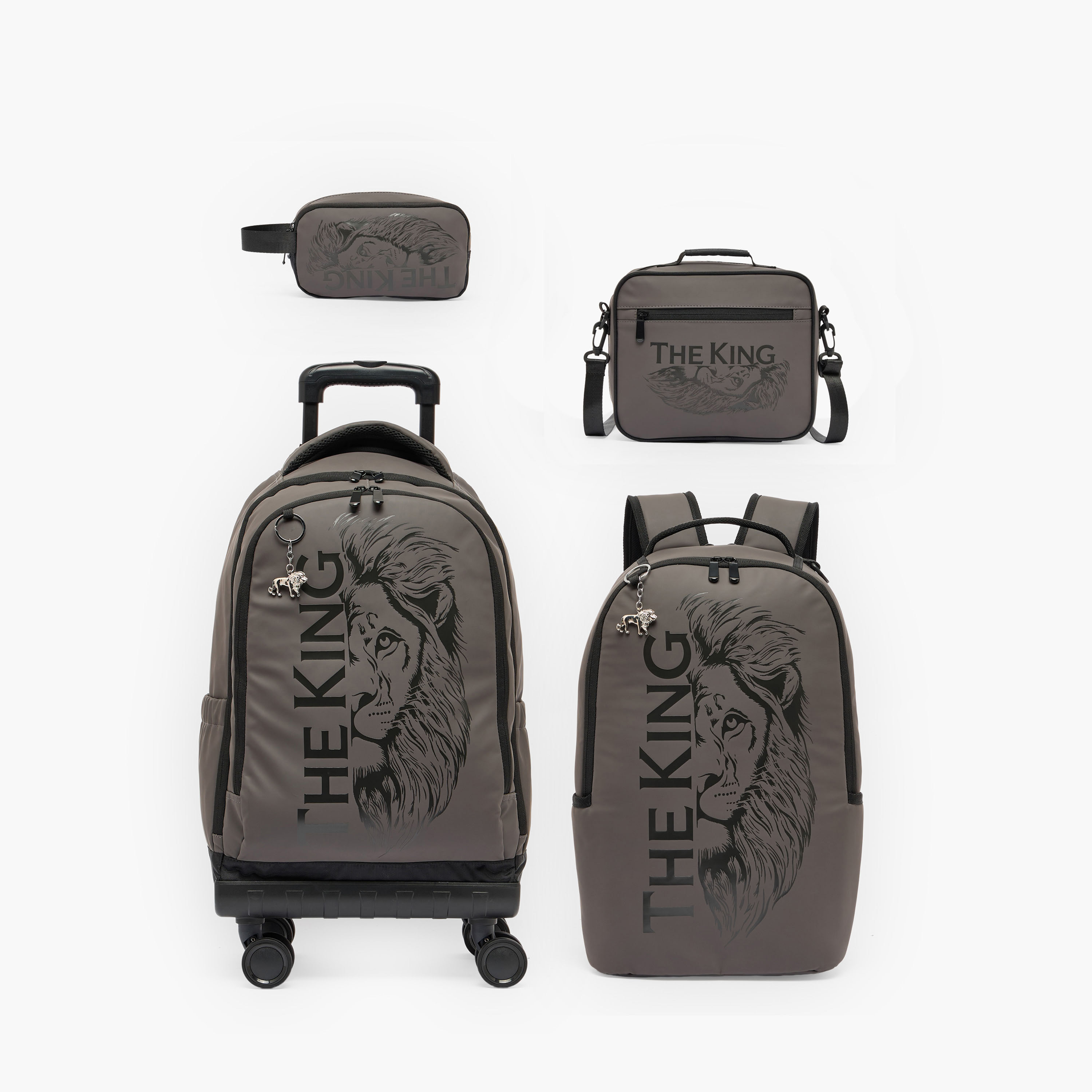 شنطة ترولي بطبعات أسد للأولاد من 8 إلى 12 سنة بمقبض قابل للسحب من جونيورز-school-bagsandbackpacks-trolleybags-image-12