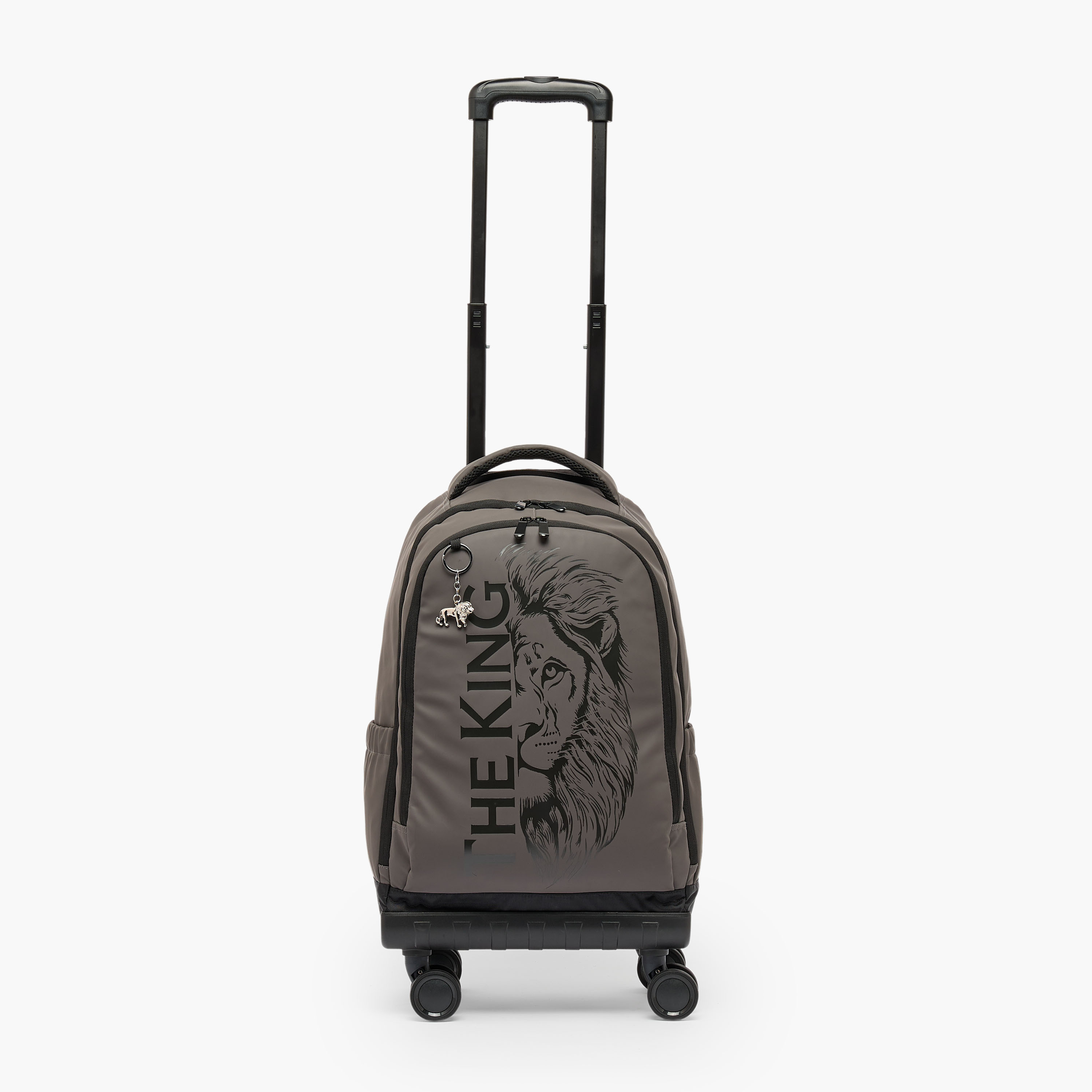 شنطة ترولي بطبعات أسد للأولاد من 8 إلى 12 سنة بمقبض قابل للسحب من جونيورز-school-bagsandbackpacks-trolleybags-image-4