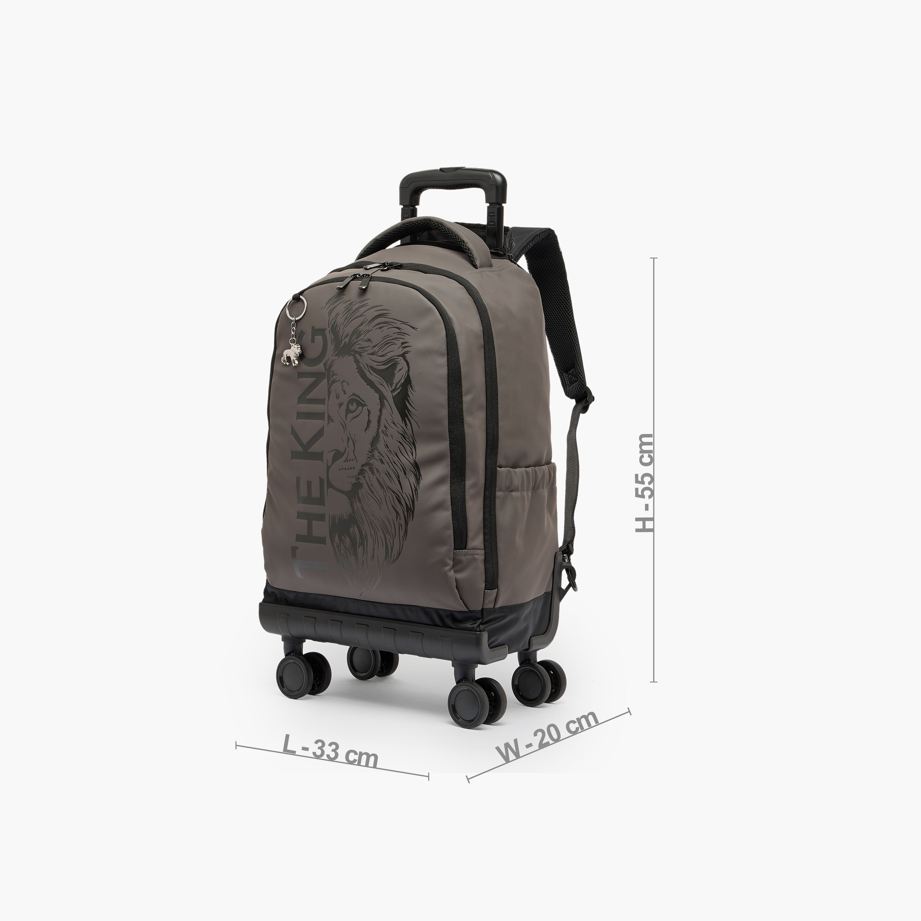 شنطة ترولي بطبعات أسد للأولاد من 8 إلى 12 سنة بمقبض قابل للسحب من جونيورز-school-bagsandbackpacks-trolleybags-image-8
