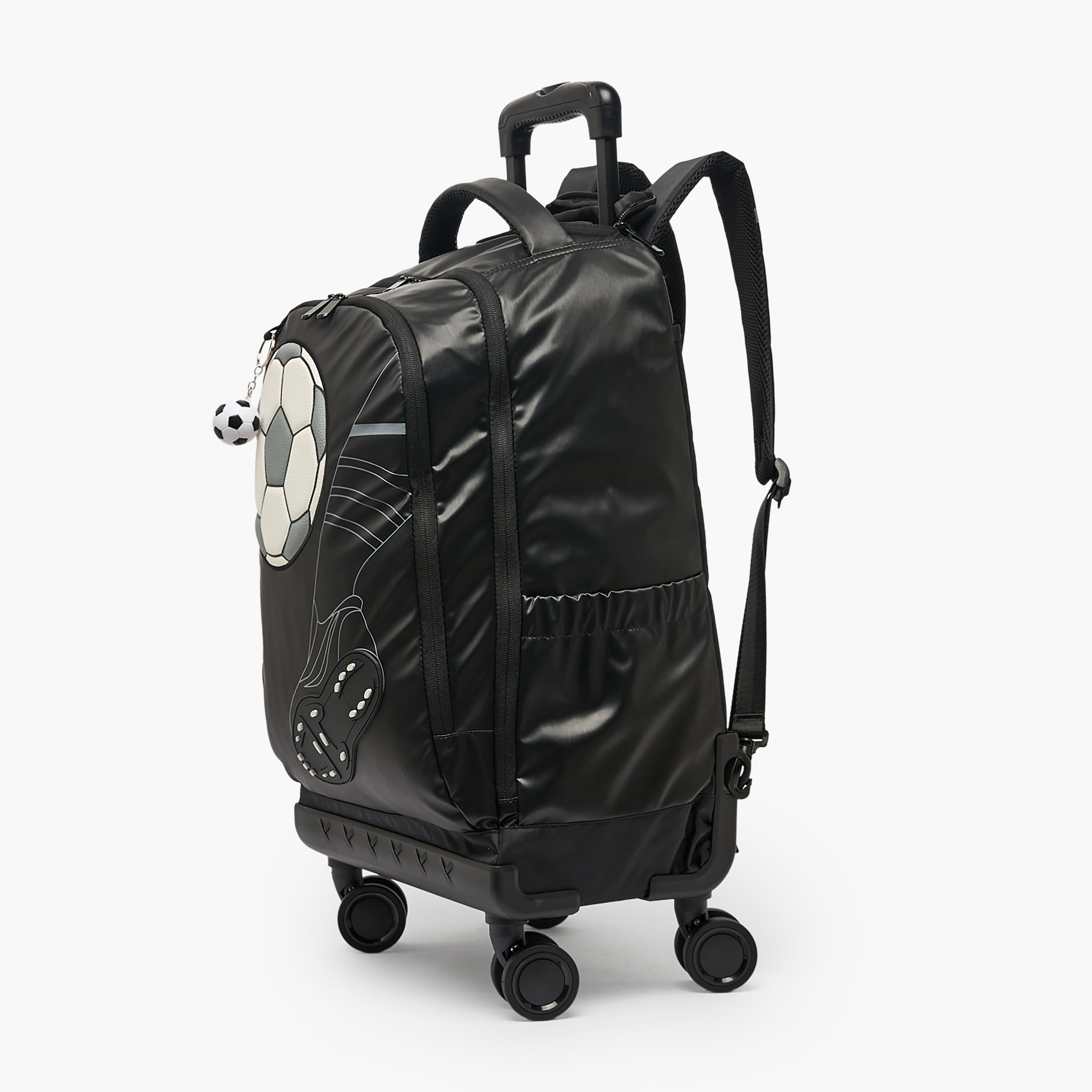 شنطة ترولي للأولاد 8-12 سنة بمقبض قابل للسحب وزينة كرة قدم من جونيورز - 18 بوصة-school-bagsandbackpacks-trolleybags-image-7