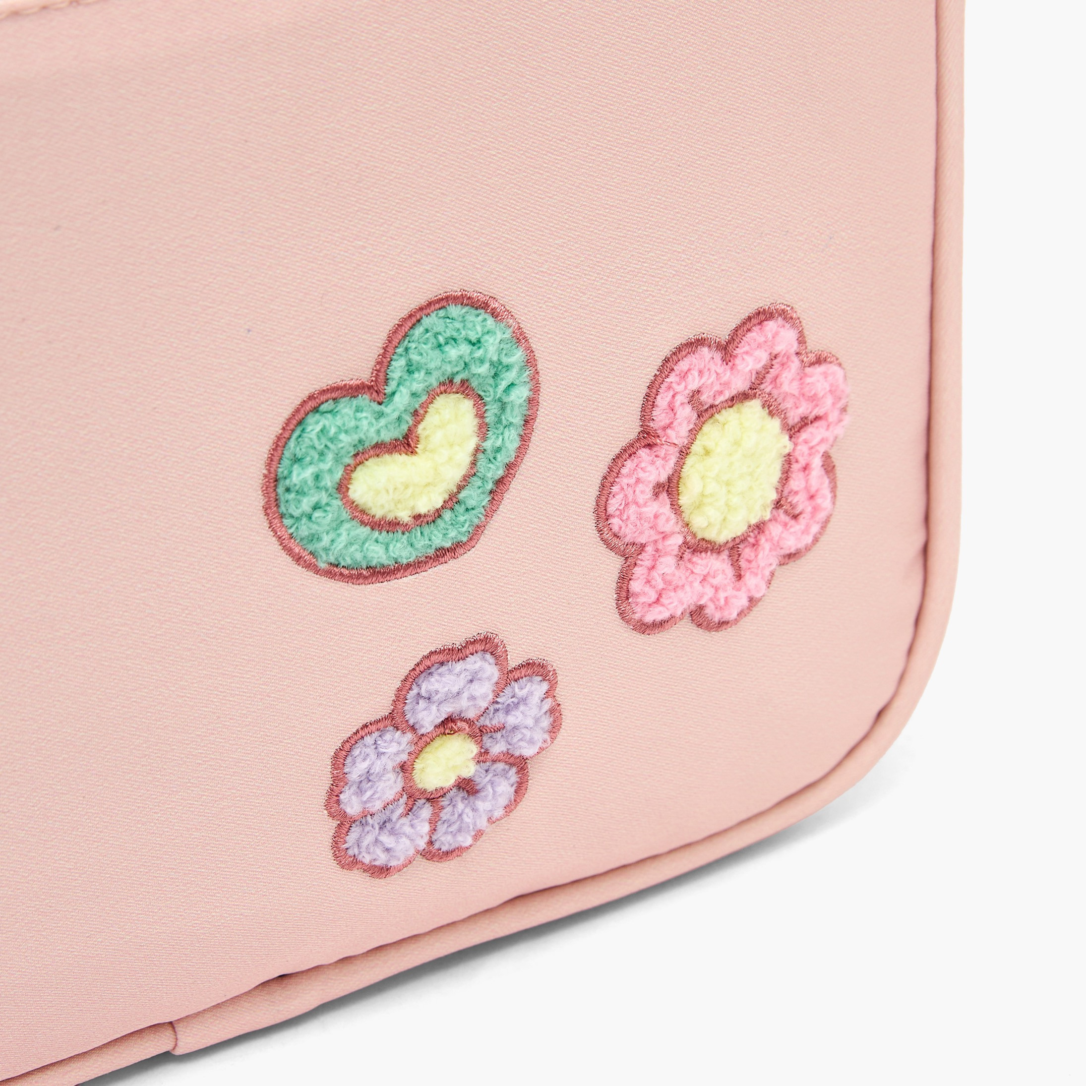 Juniors Floral Applique Lunch Bag for Girls 8-12 Years with Detachable Strap-school-lunchessentials-lunchbags-image-6