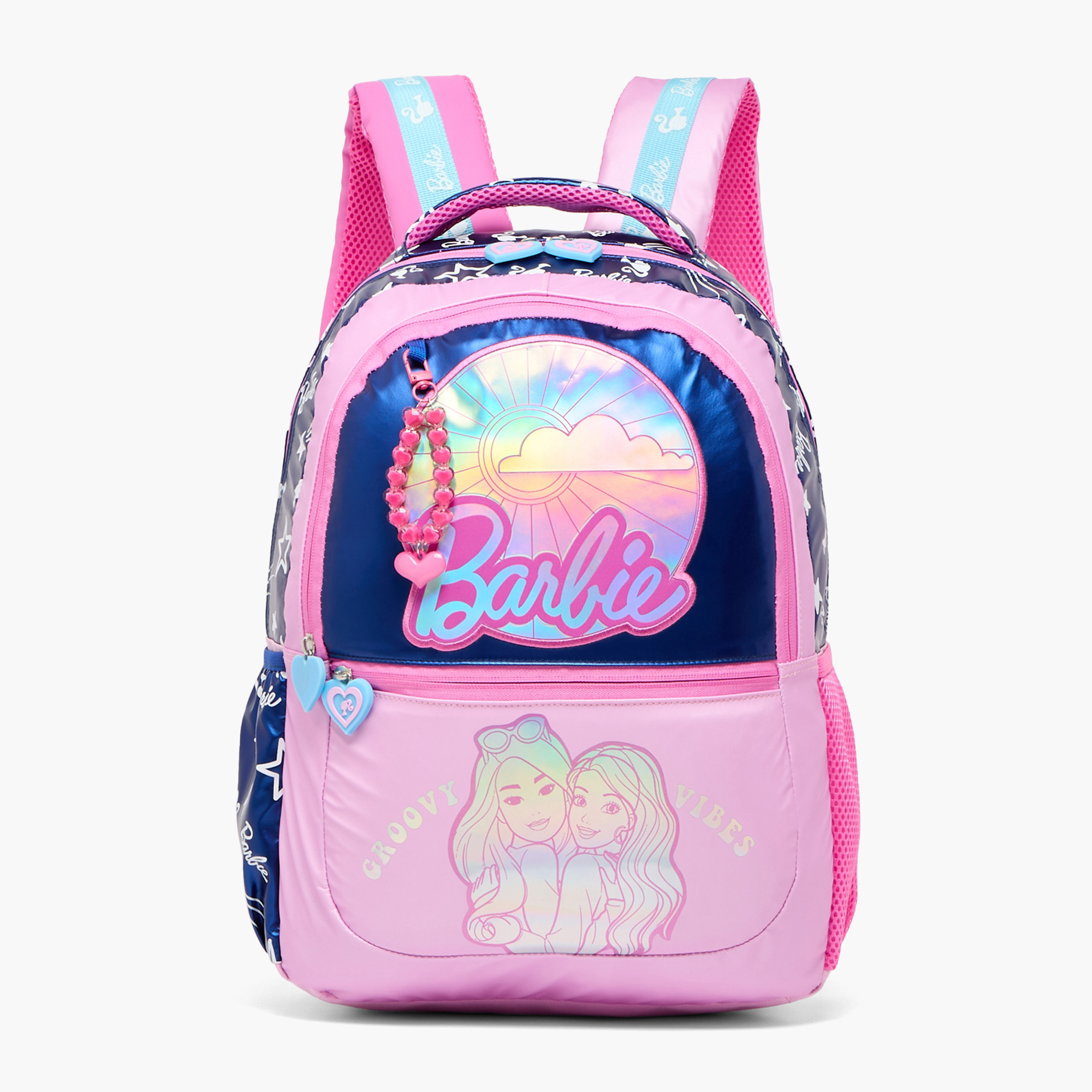 Barbie Print Backpack for Girls 5-8 Years with Padded Straps - 16 inches-school-bagsandbackpacks-backpacks-image-2