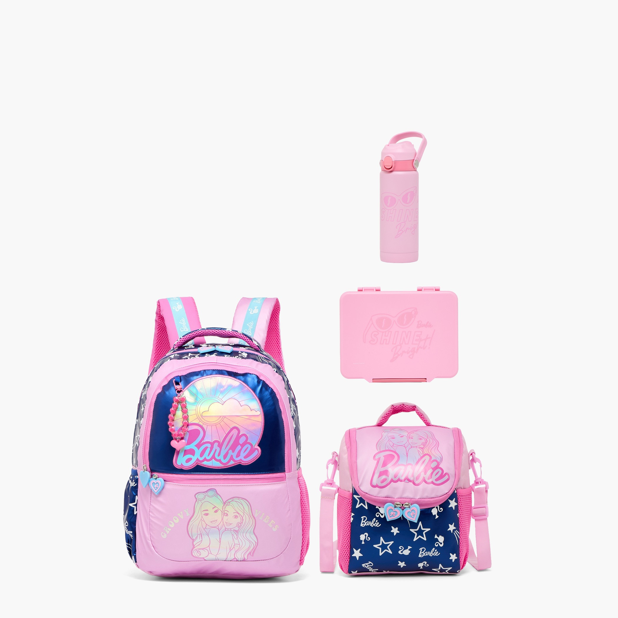 Barbie Print Backpack for Girls 5-8 Years with Padded Straps - 16 inches-school-bagsandbackpacks-backpacks-image-11