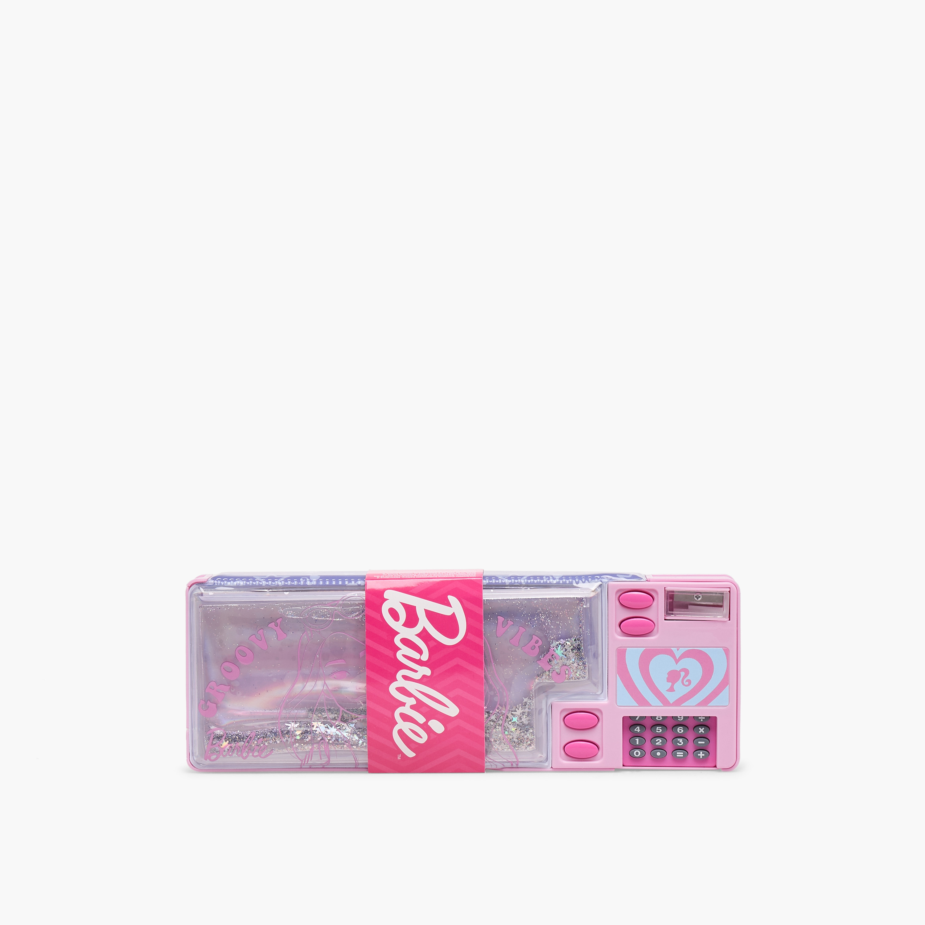 Barbie Glitter Print Pencil Case with Calculator-school-stationery-pencilcases-image-10