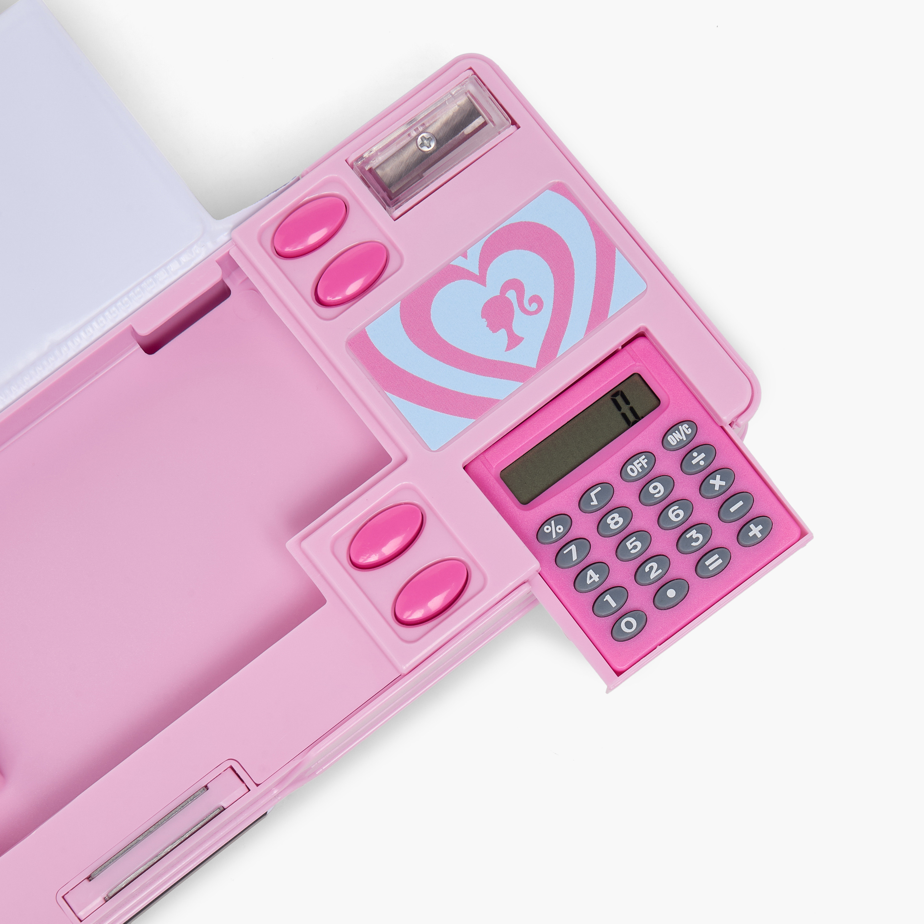 Barbie Glitter Print Pencil Case with Calculator-school-stationery-pencilcases-image-7