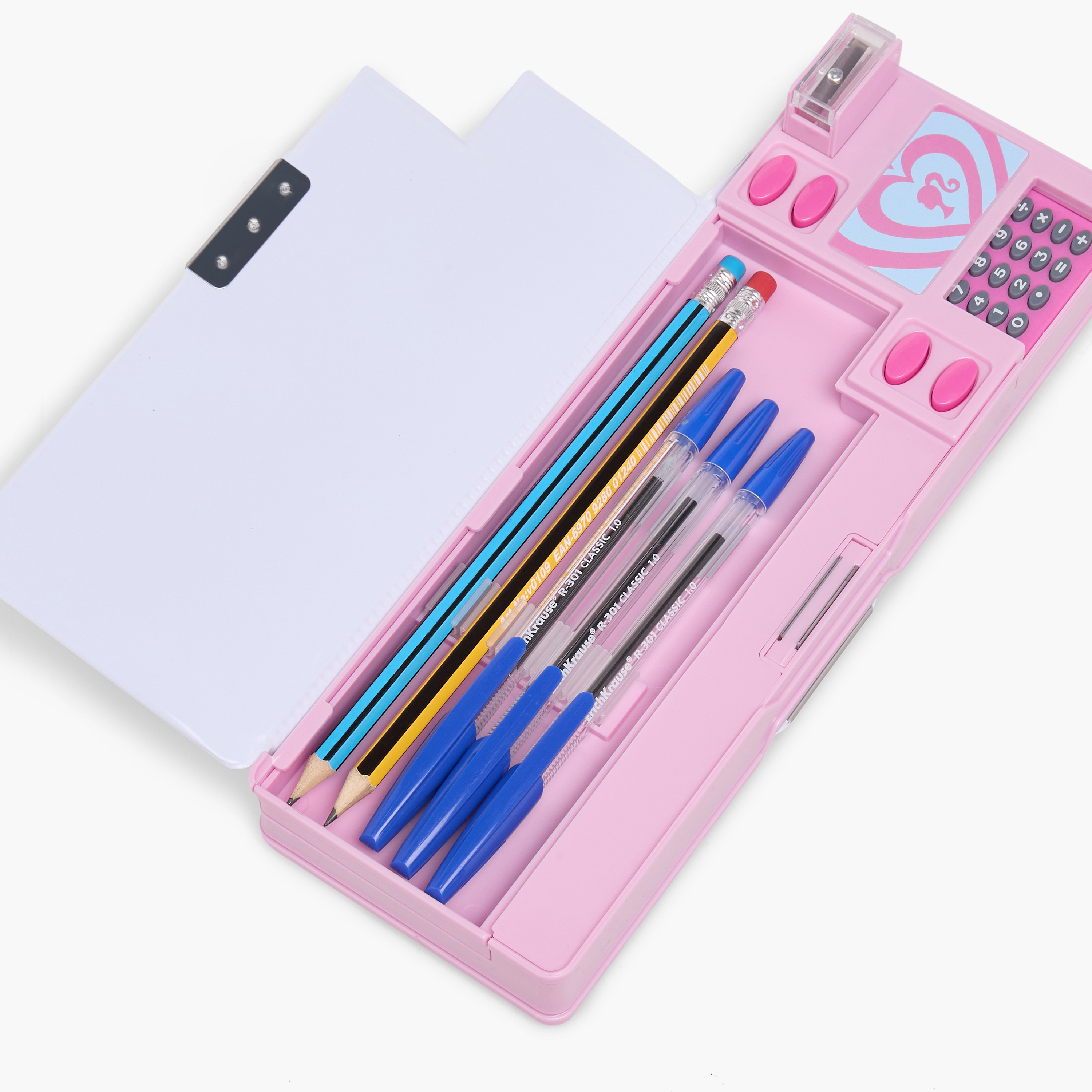 Barbie Glitter Print Pencil Case with Calculator-school-stationery-pencilcases-image-8