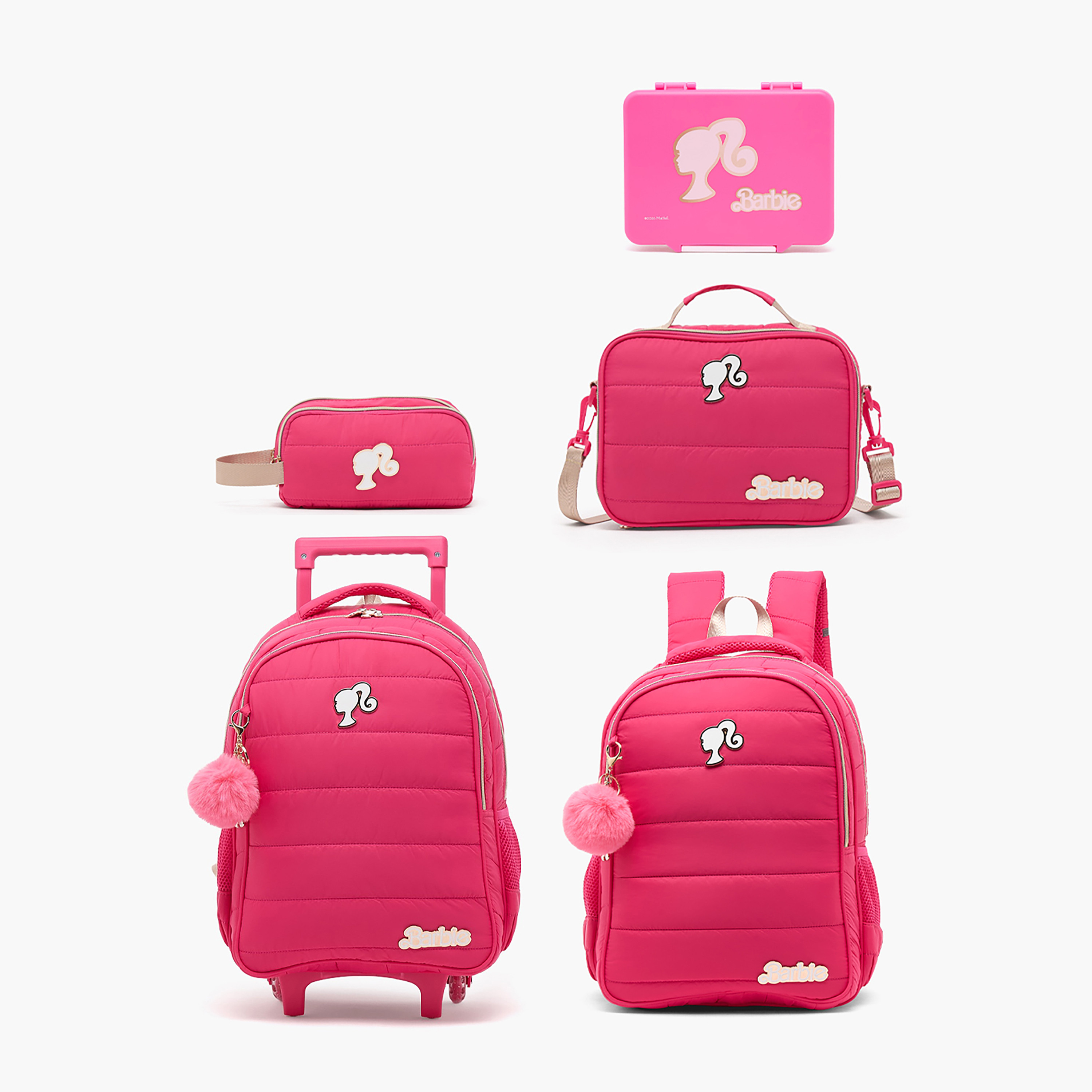 Barbie Textured Lunch Bag for Girls 8-12 Years with Zip Closure-school-lunchessentials-lunchbags-image-11