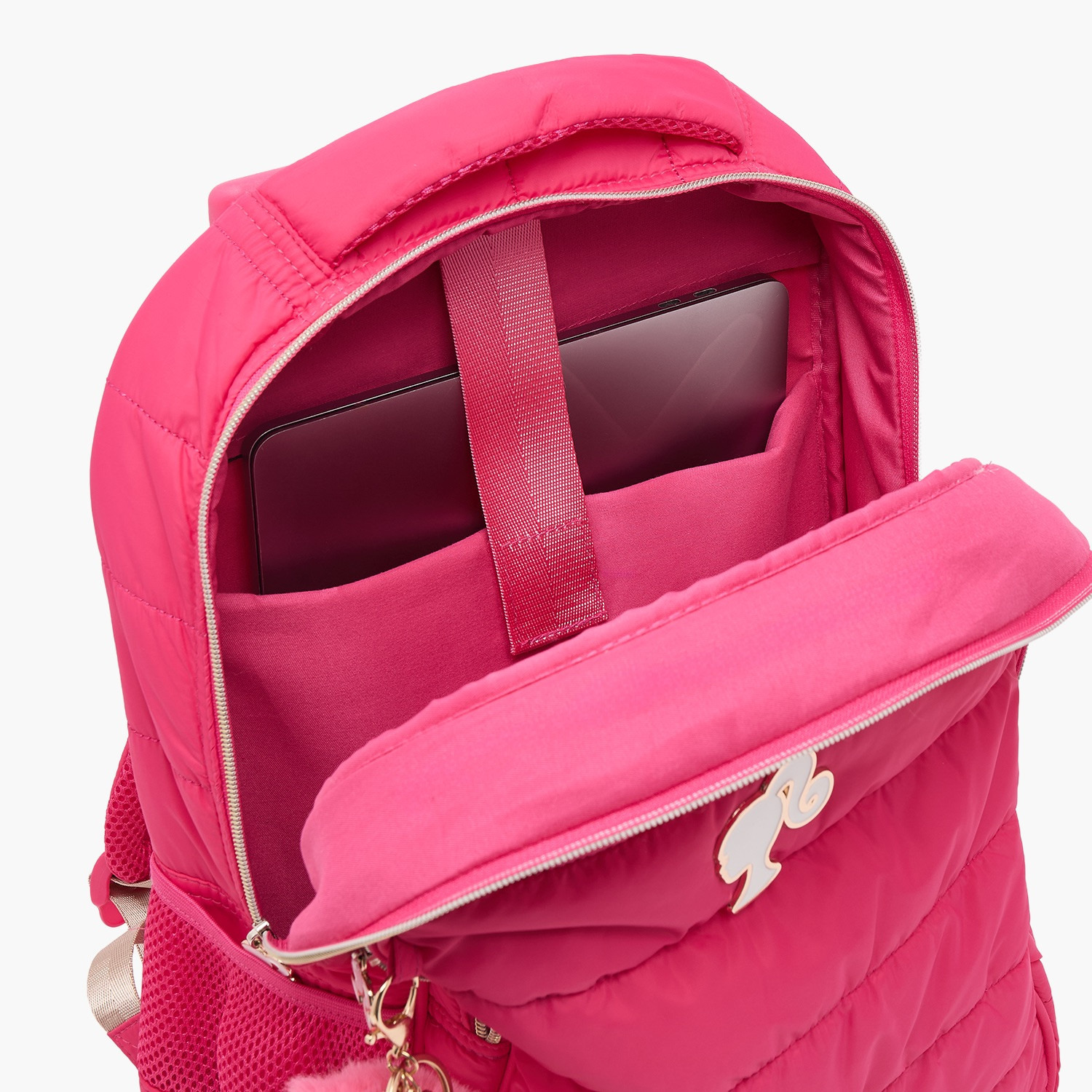شنطة ترولي للبنات 8-12 سنوات بمقبض قابل للسحب من باربي - 18 بوصة-school-bagsandbackpacks-trolleybags-image-5