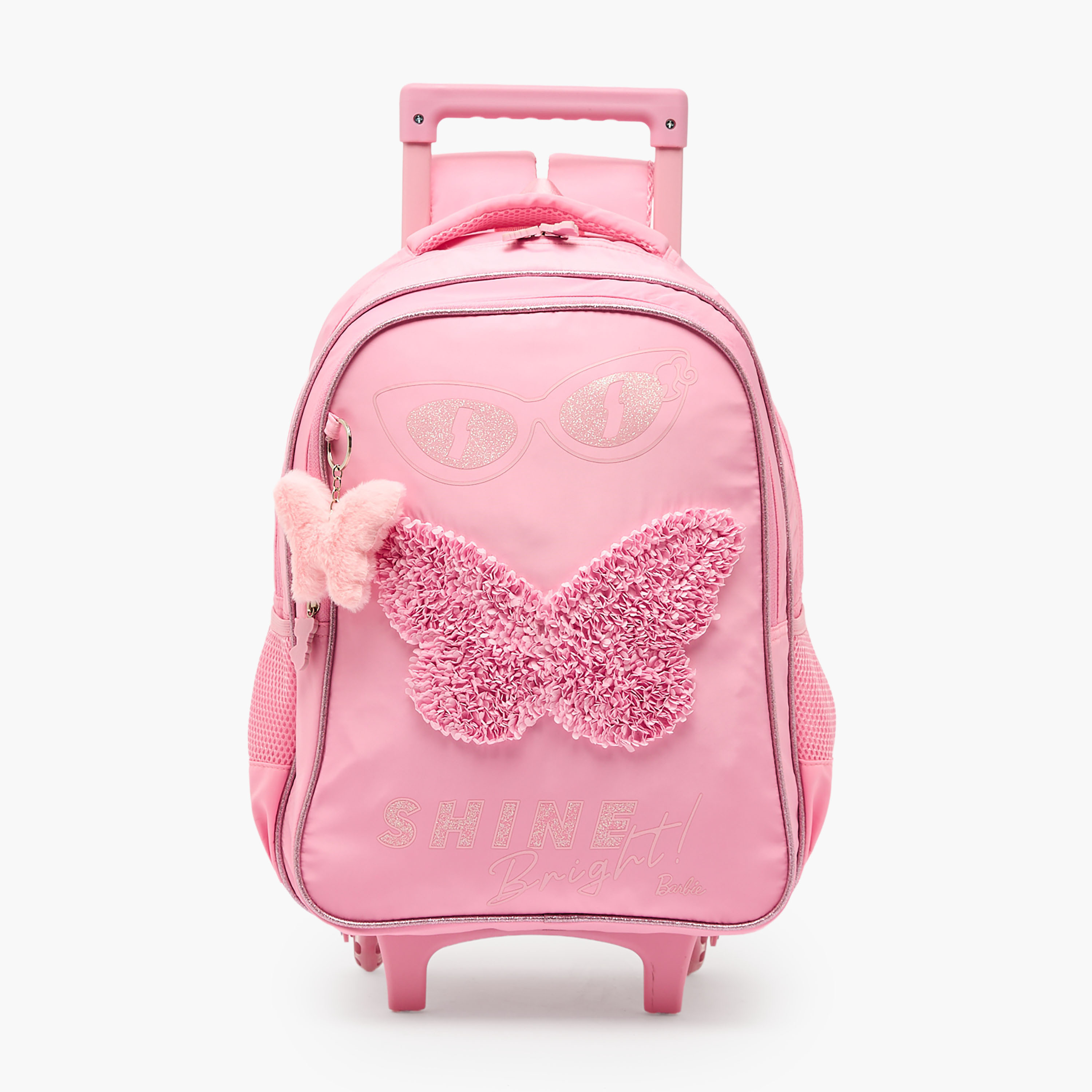 Barbie Print Trolley Bag for Girls 5-8 Years Retractable Handle - 16 inches-school-bagsandbackpacks-trolleybags-image-1