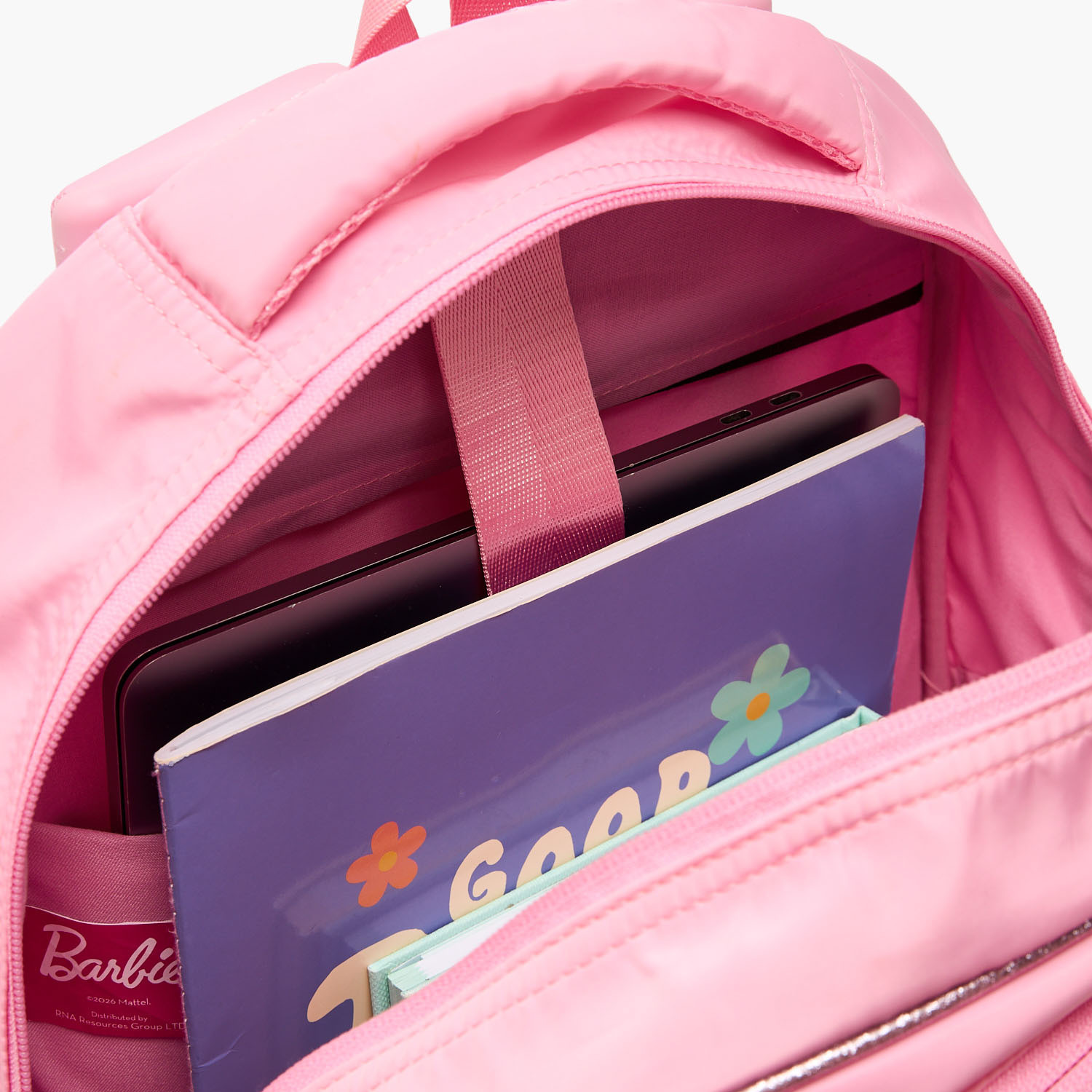 Barbie Print Trolley Bag for Girls 5-8 Years Retractable Handle - 16 inches-school-bagsandbackpacks-trolleybags-image-5
