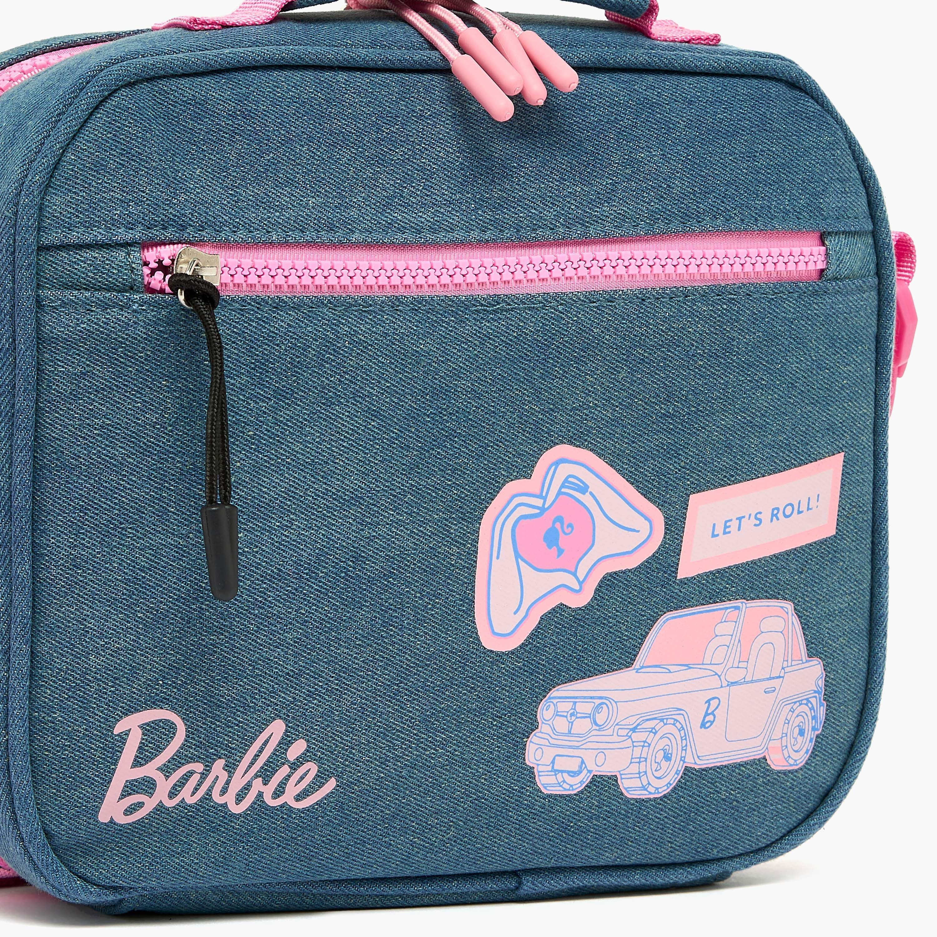Barbie Print Lunch Bag for Girls 8-12 Years with Insulation Design-school-lunchessentials-lunchbags-image-3