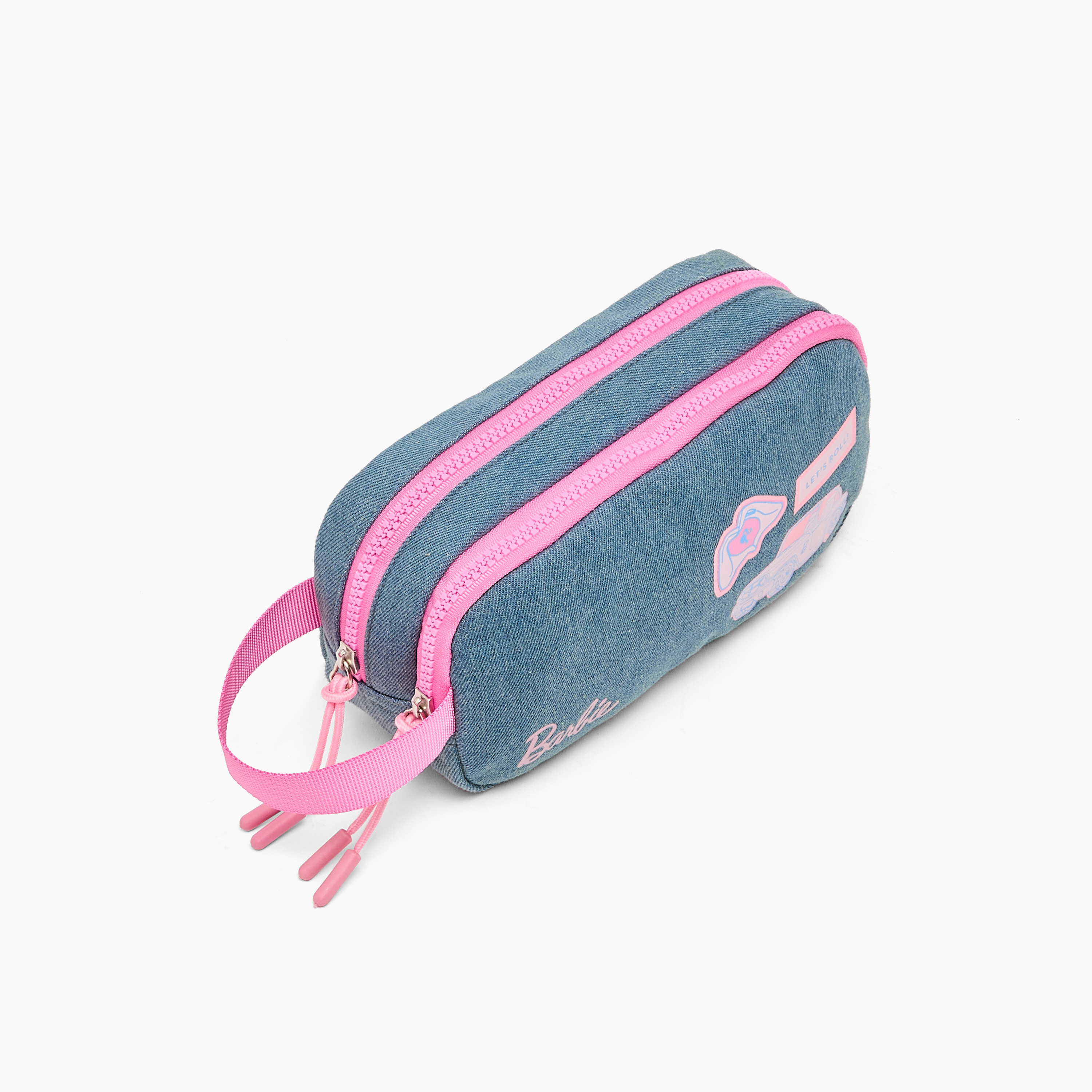 مقلمة باربي بقسمين-school-stationery-pencilcases-image-2