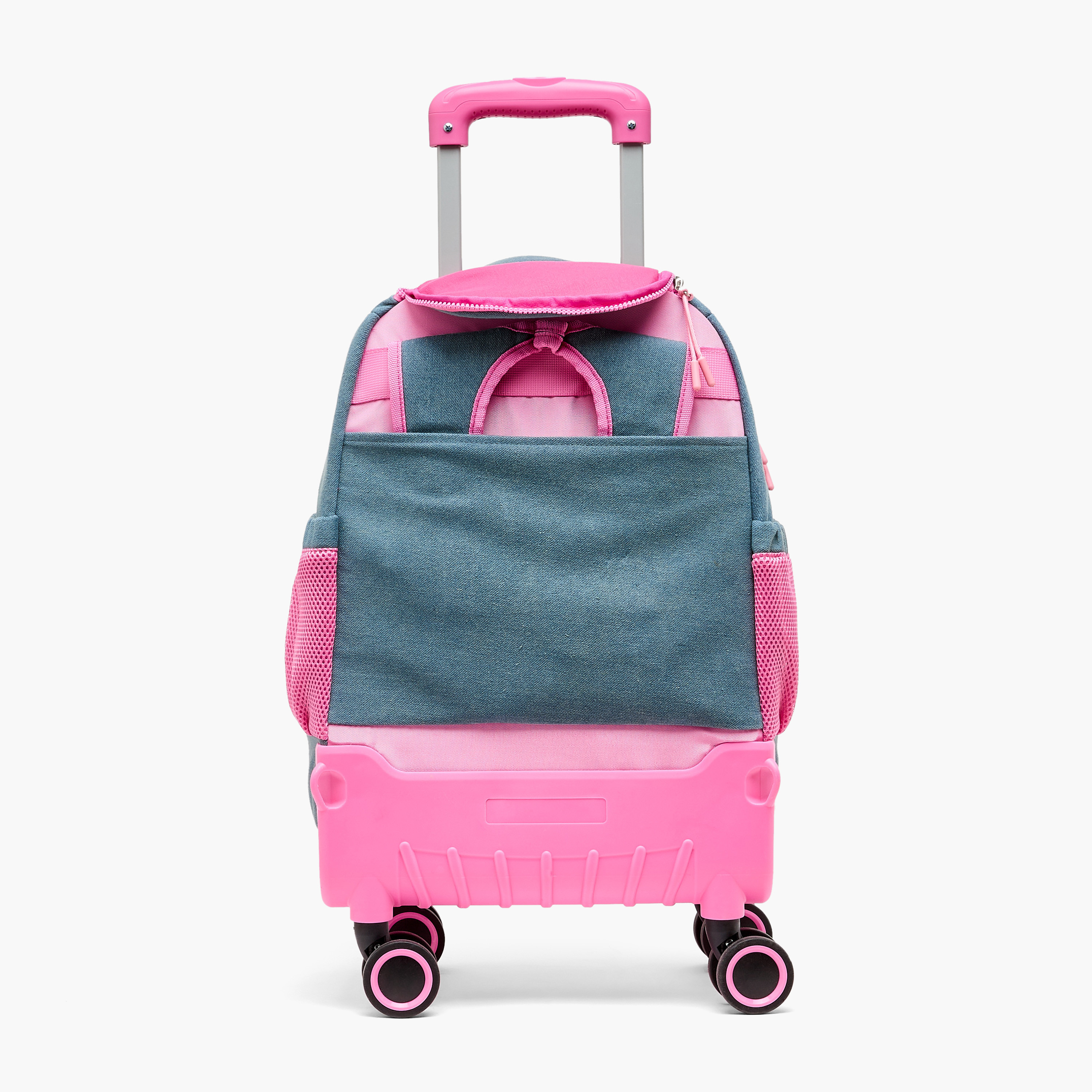 Barbie Print Trolley Bag for Girls 8-12 Years Retractable Handle - 18 inches-school-bagsandbackpacks-trolleybags-image-11