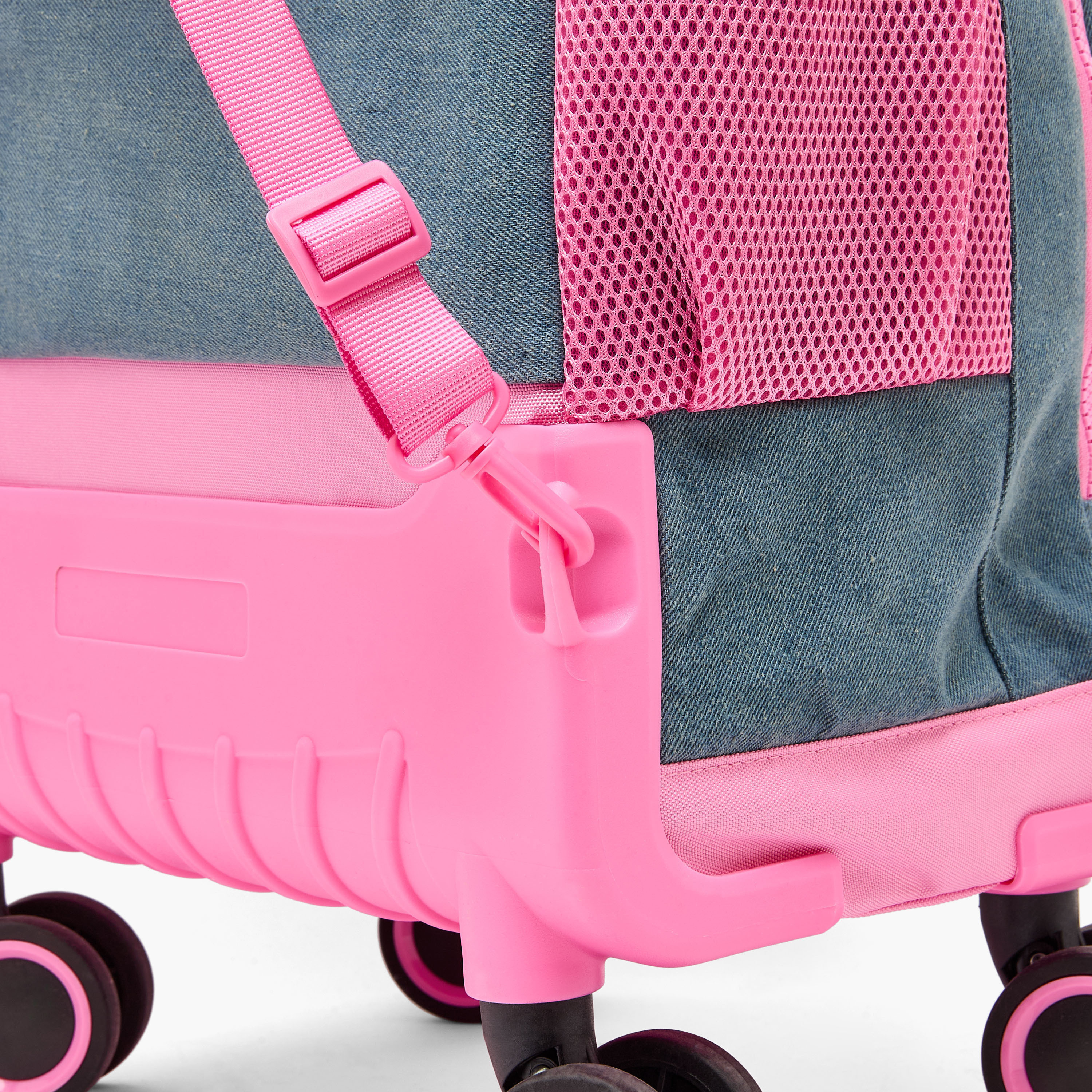 Barbie Print Trolley Bag for Girls 8-12 Years Retractable Handle - 18 inches-school-bagsandbackpacks-trolleybags-image-12