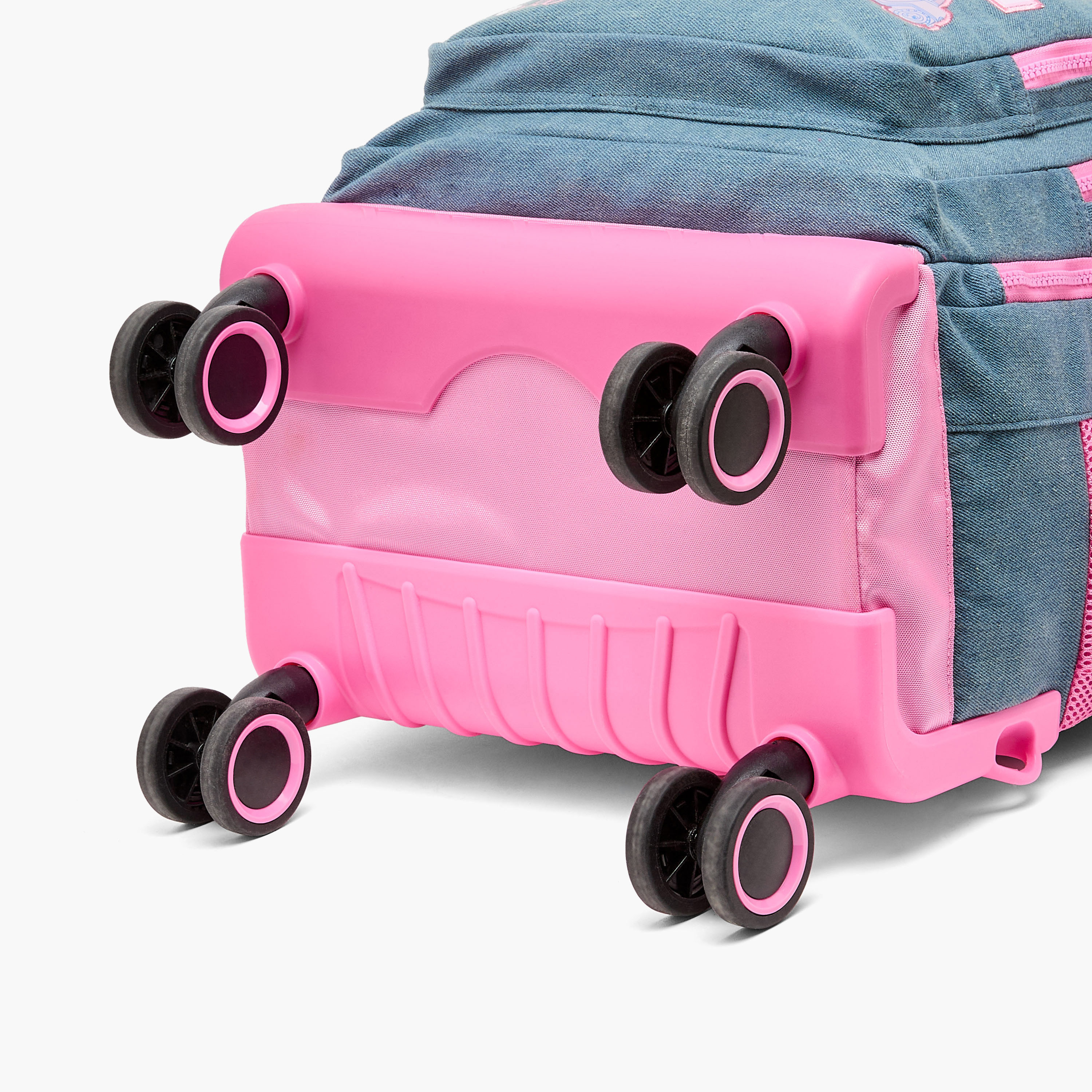Barbie Print Trolley Bag for Girls 8-12 Years Retractable Handle - 18 inches-school-bagsandbackpacks-trolleybags-image-13