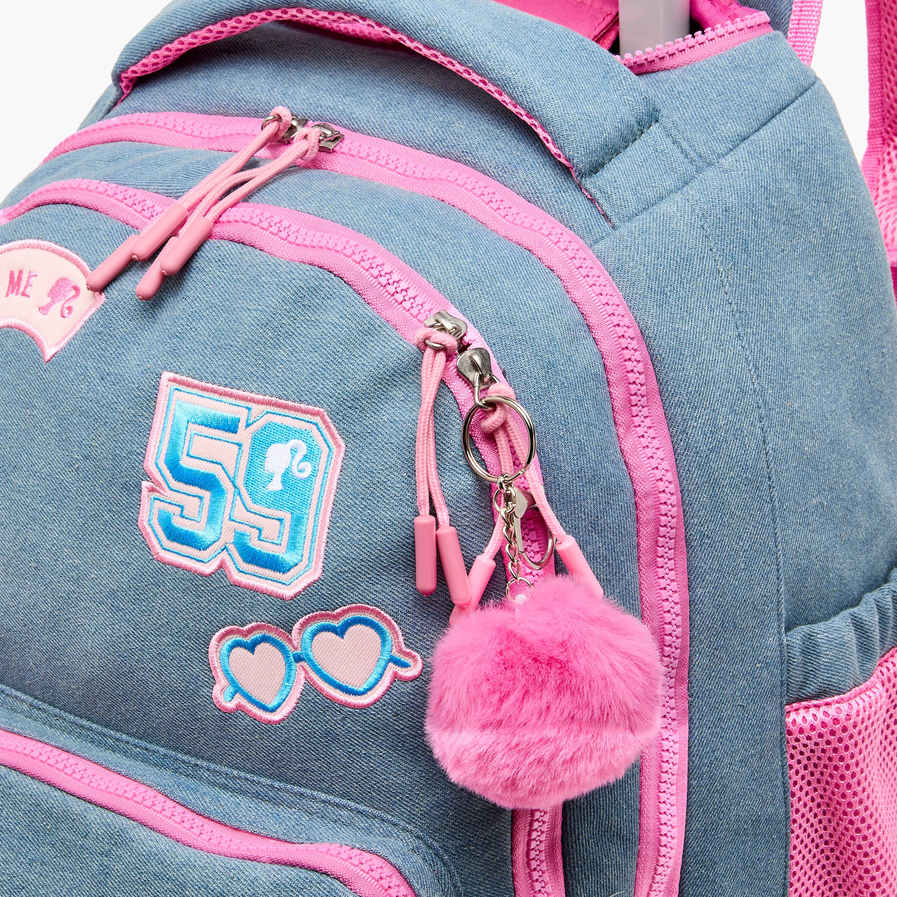 Barbie Print Trolley Bag for Girls 8-12 Years Retractable Handle - 18 inches-school-bagsandbackpacks-trolleybags-image-4
