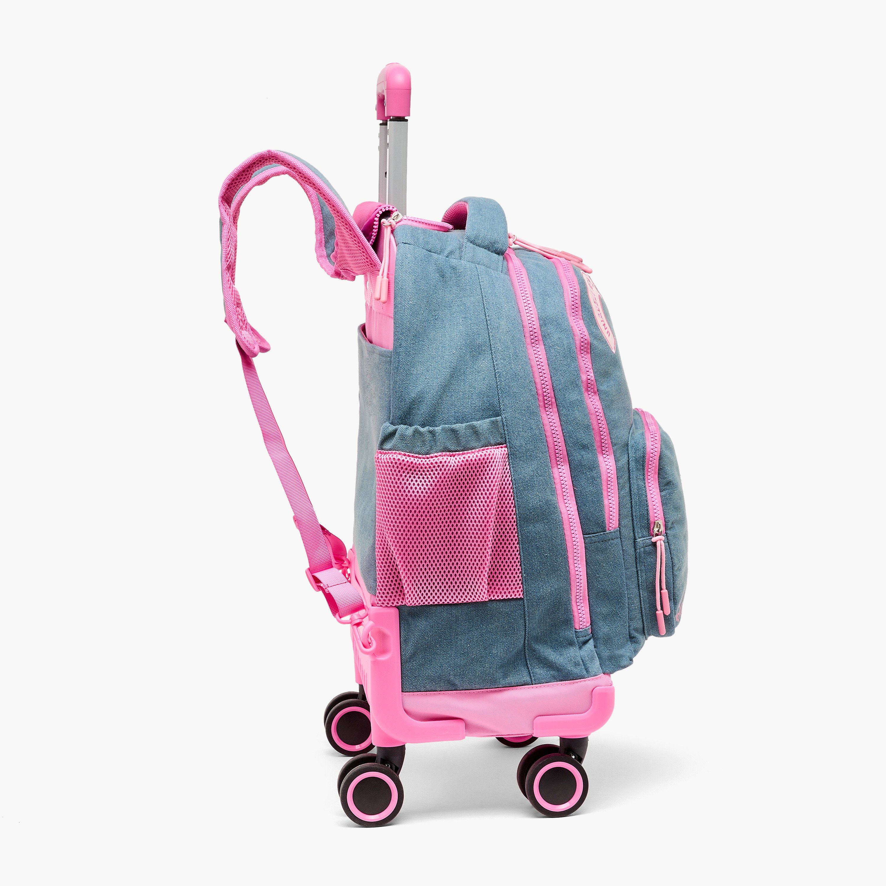 Barbie Print Trolley Bag for Girls 8-12 Years Retractable Handle - 18 inches-school-bagsandbackpacks-trolleybags-image-9