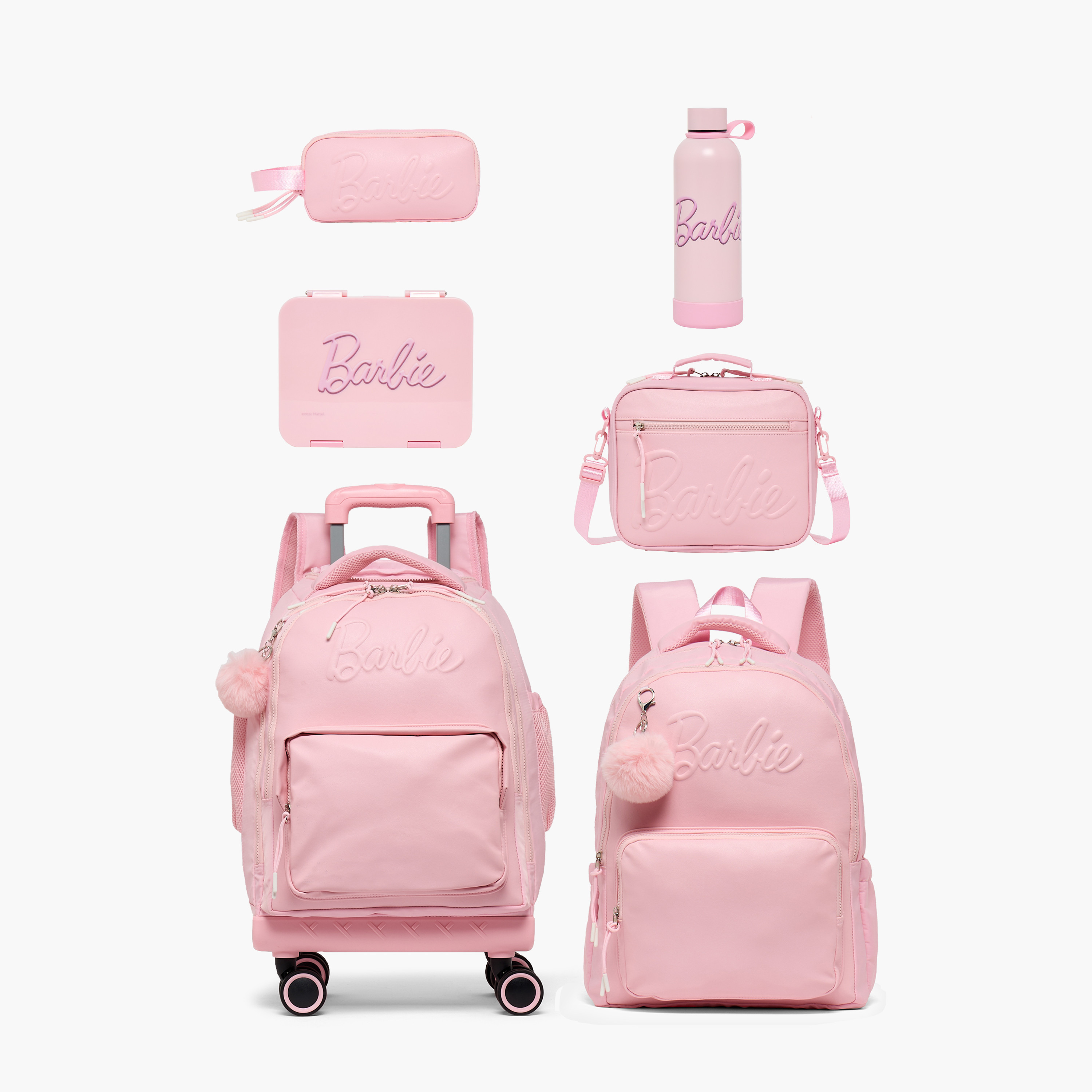 Barbie Logo Embossed Backpack for Girls 8-13 Years with Padded Shoulder Straps-school-bagsandbackpacks-backpacks-image-11