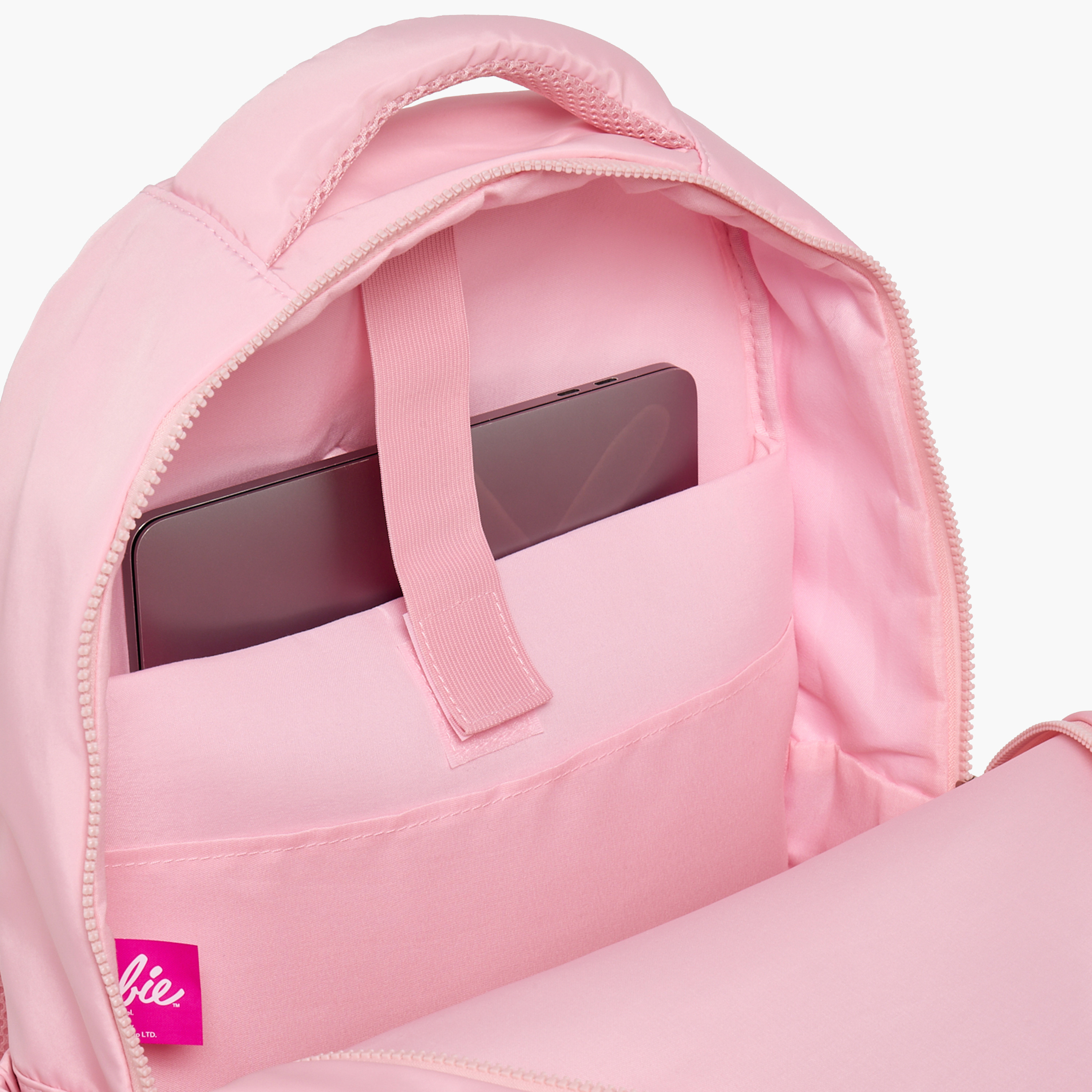 شنطة ظهر بحمالات كتف مبطنة ونقوش شعار للبنات 8-13 سنة من باربي-school-bagsandbackpacks-backpacks-image-8